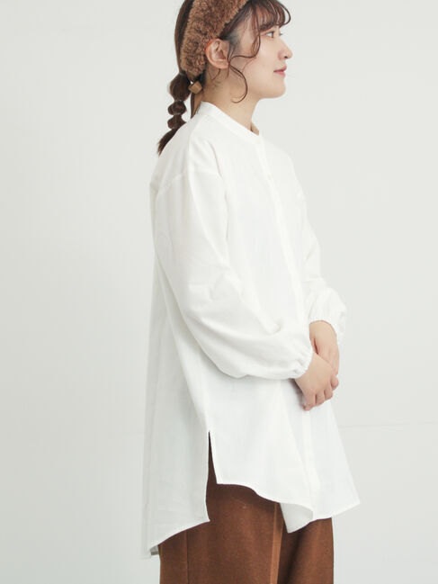 Samansa Mos2「【保温加工】チュニック」|シャツ・ブラウス|オフホワイト