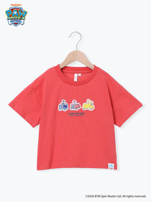 Samansa Mos2 Lagom「【パウ・パトロール】ワッペン付Tシャツ」|Tシャツ・カットソー|レッド
