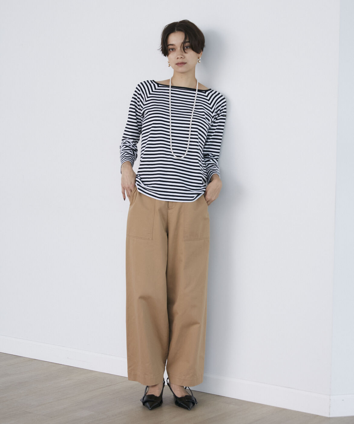 INED「 《SUPERIOR CLOSET》スクエアネックバスクシャツ《Le minor》」|Tシャツ・カットソー|