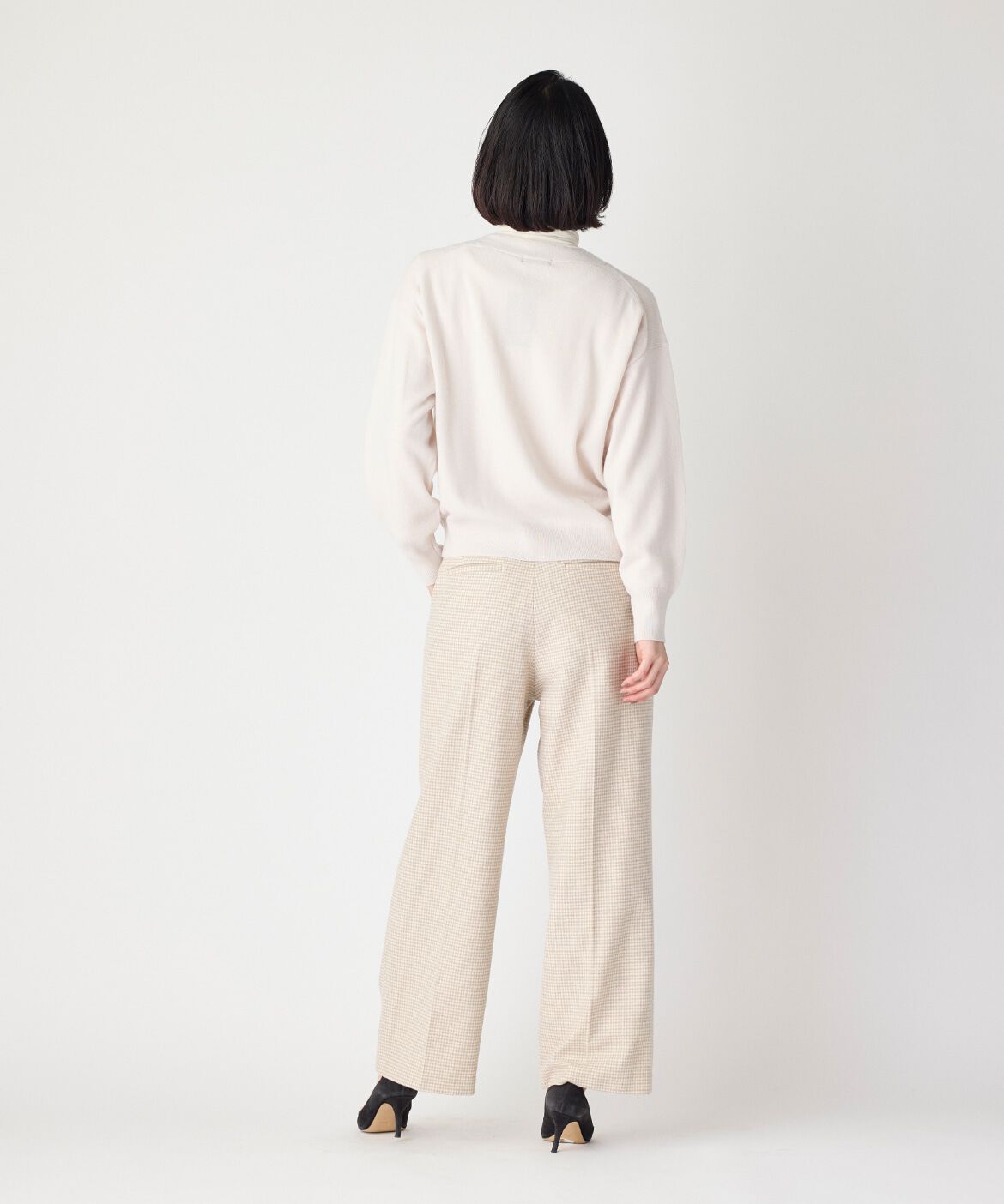 7-IDconcept.「《大きいサイズ》千鳥チェックストレートパンツ」|スラックス|