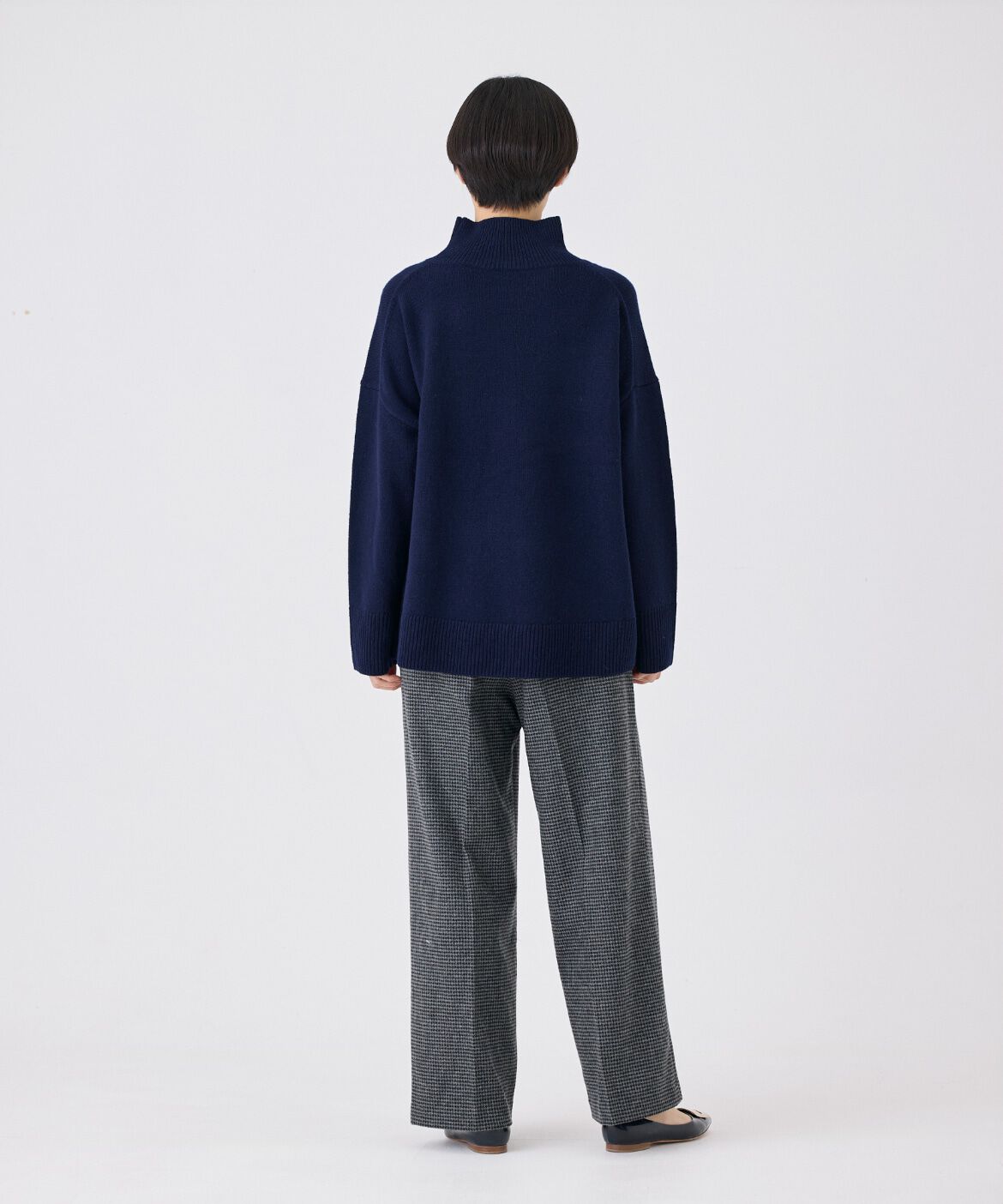 7-IDconcept.「《大きいサイズ》千鳥チェックストレートパンツ」|スラックス|