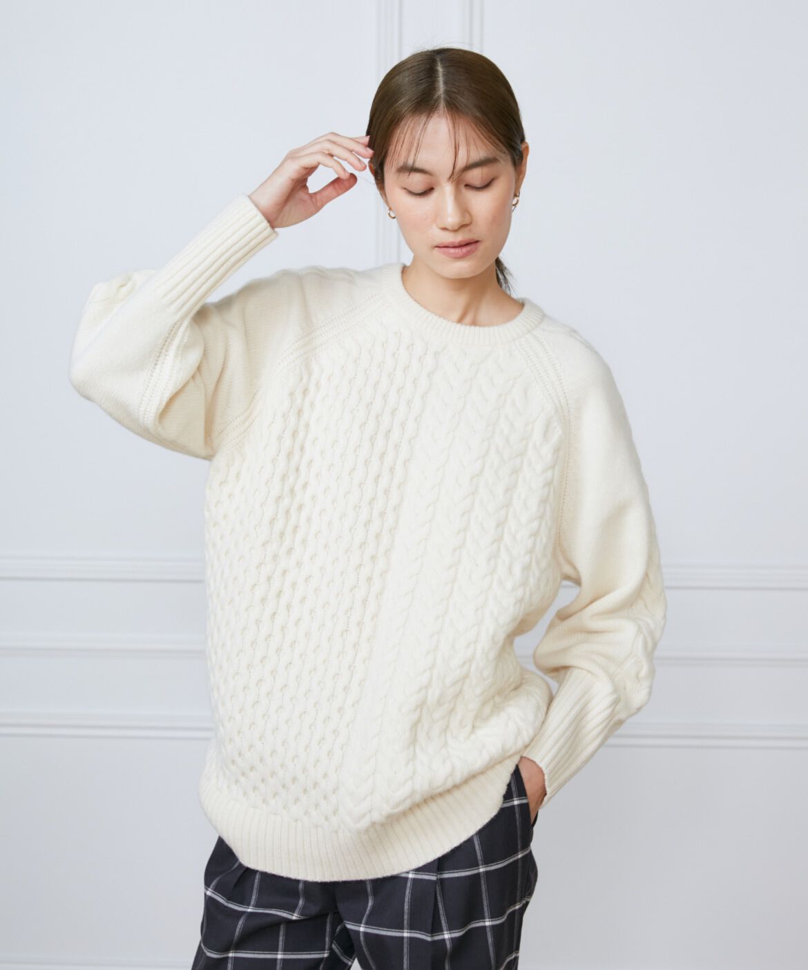 INED「ケーブルニット」|ニット・セーター|