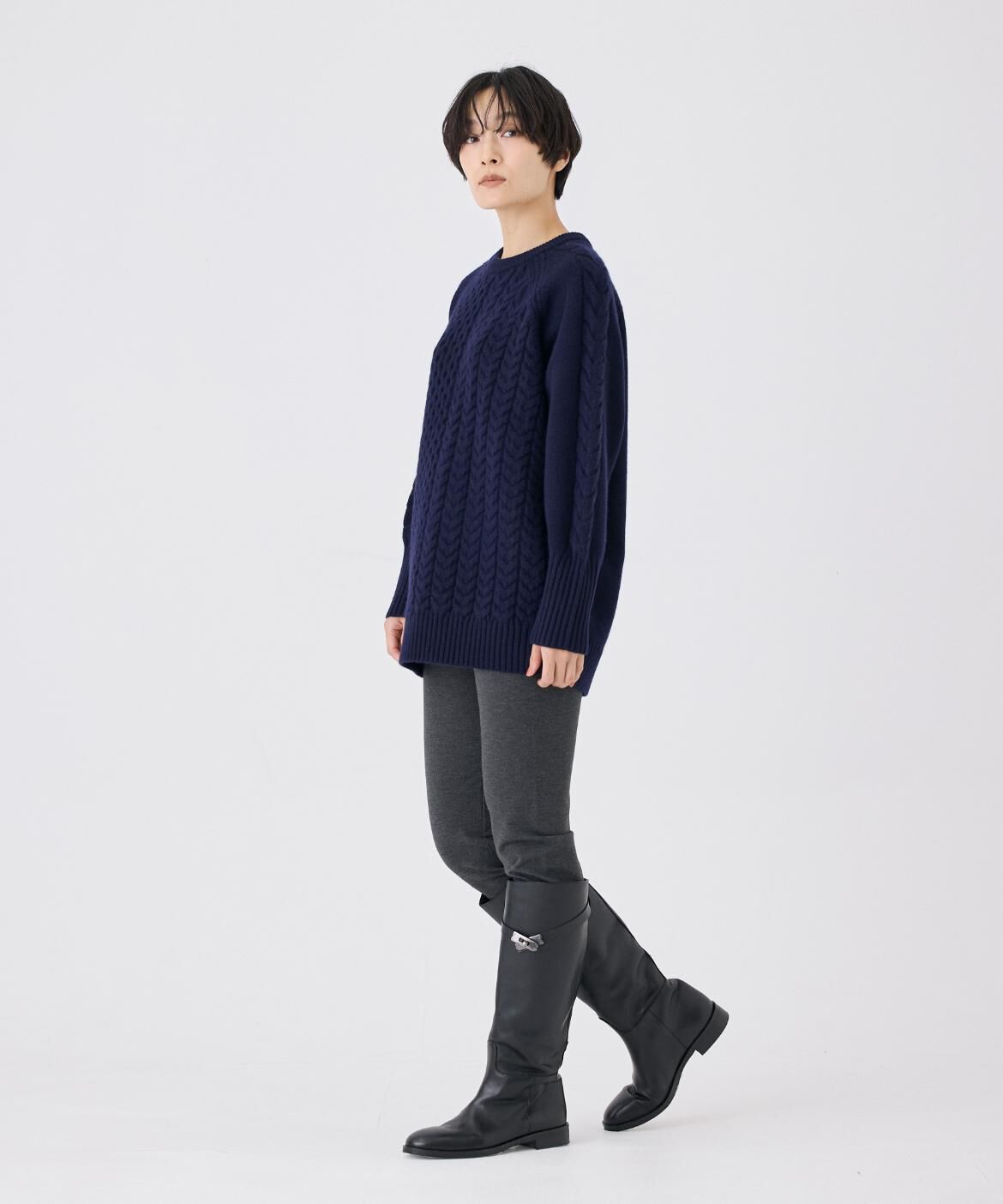 INED「ケーブルニット」|ニット・セーター|