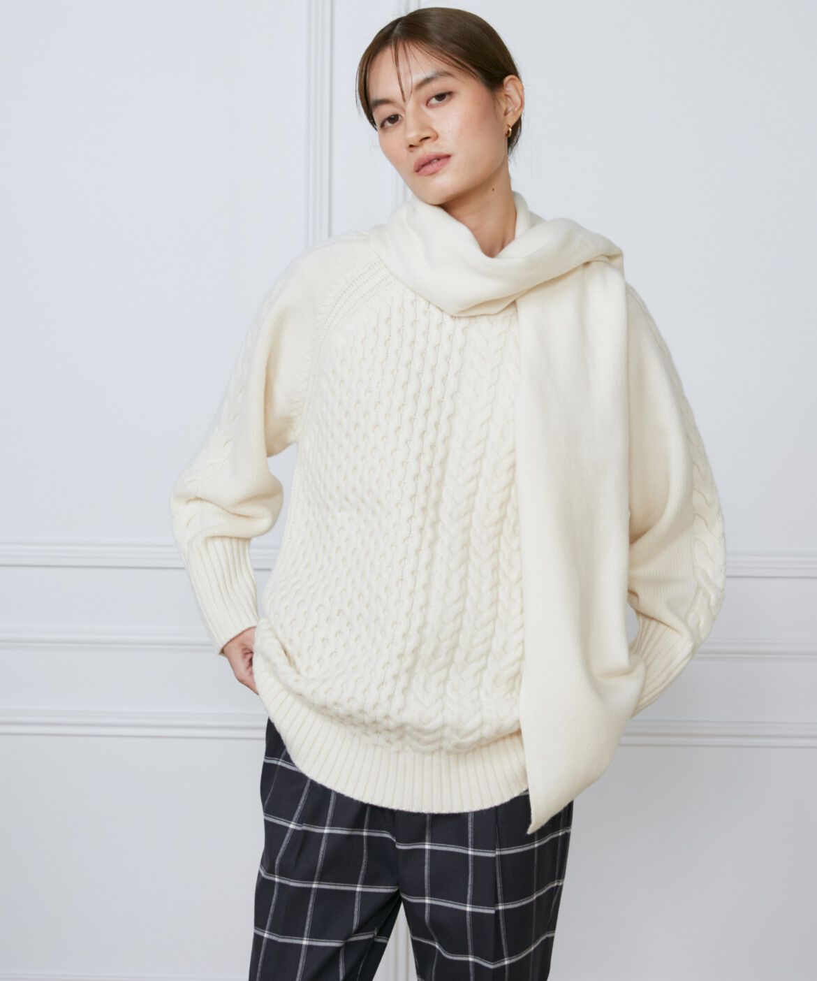 INED「ケーブルニット」|ニット・セーター|