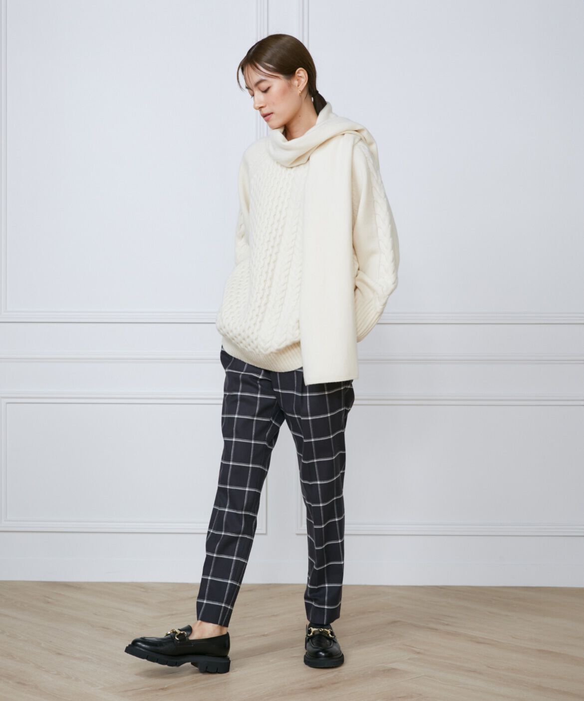 INED「ケーブルニット」|ニット・セーター|