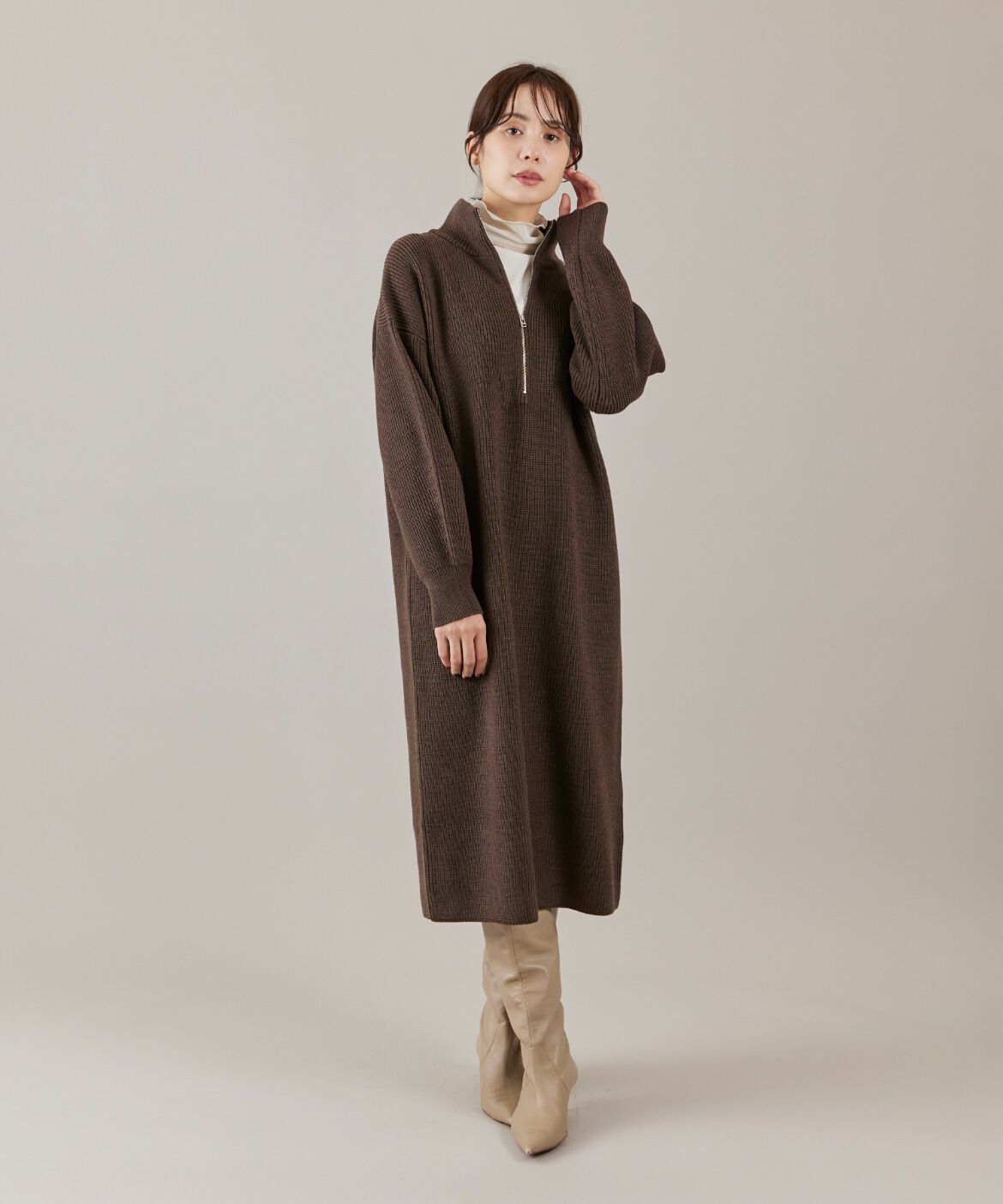 DAY by DAY it&rsquo;s international「ハーフジップニットワンピース」|ワンピース|