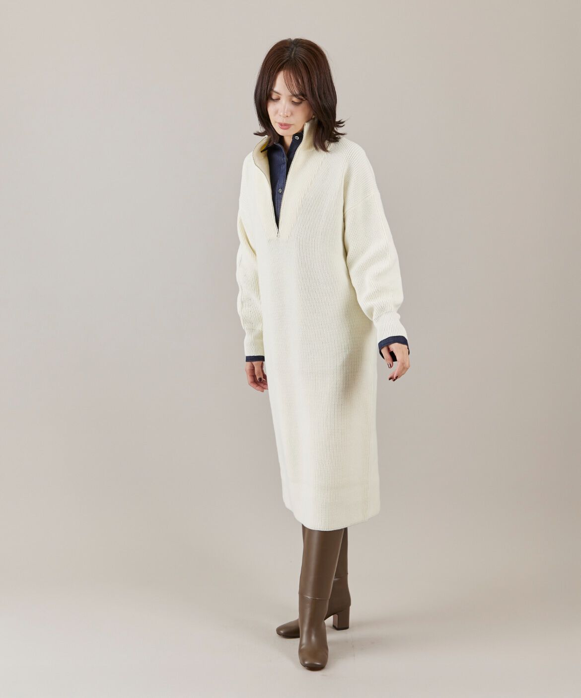 DAY by DAY it&rsquo;s international「ハーフジップニットワンピース」|ワンピース|