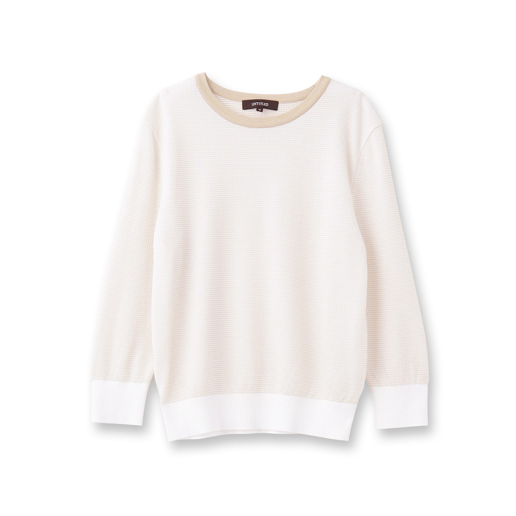 UNTITLED「【配色カラー/アンサンブル可能】きれいめ七分袖ニット」|ニット・セーター|