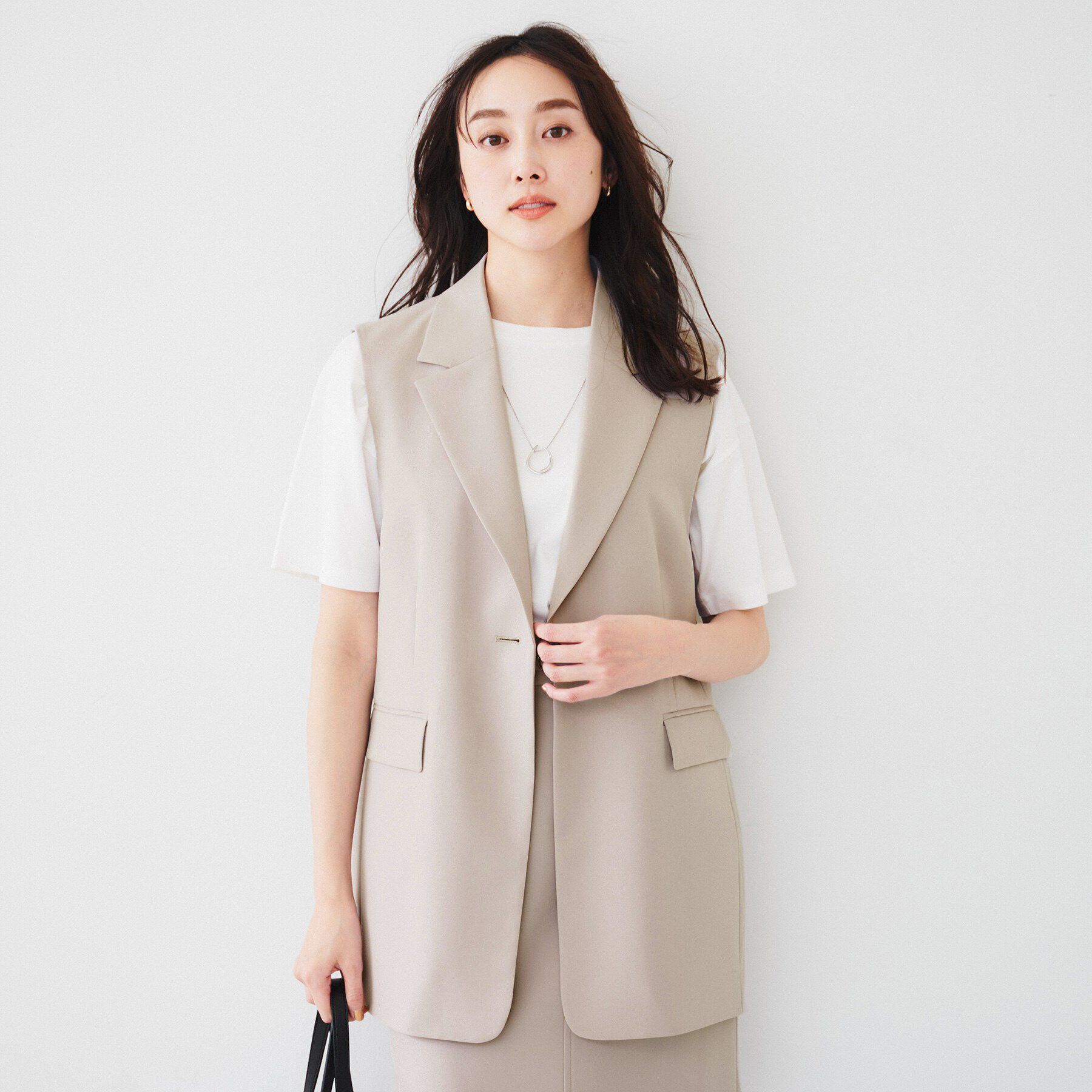 UNTITLED「【接触冷感/UV/セットアップ可能】ライトウェイト テーラードジレ」|ベスト・ジレ|