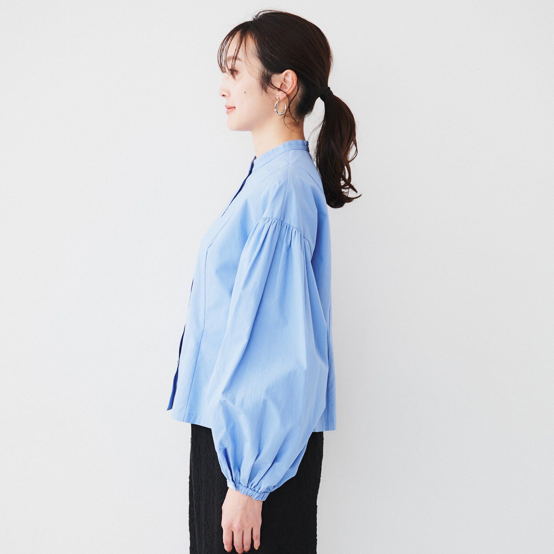 UNTITLED「【体型カバー】タイプライター ボリュームスリーブシャツ」|シャツ・ブラウス|