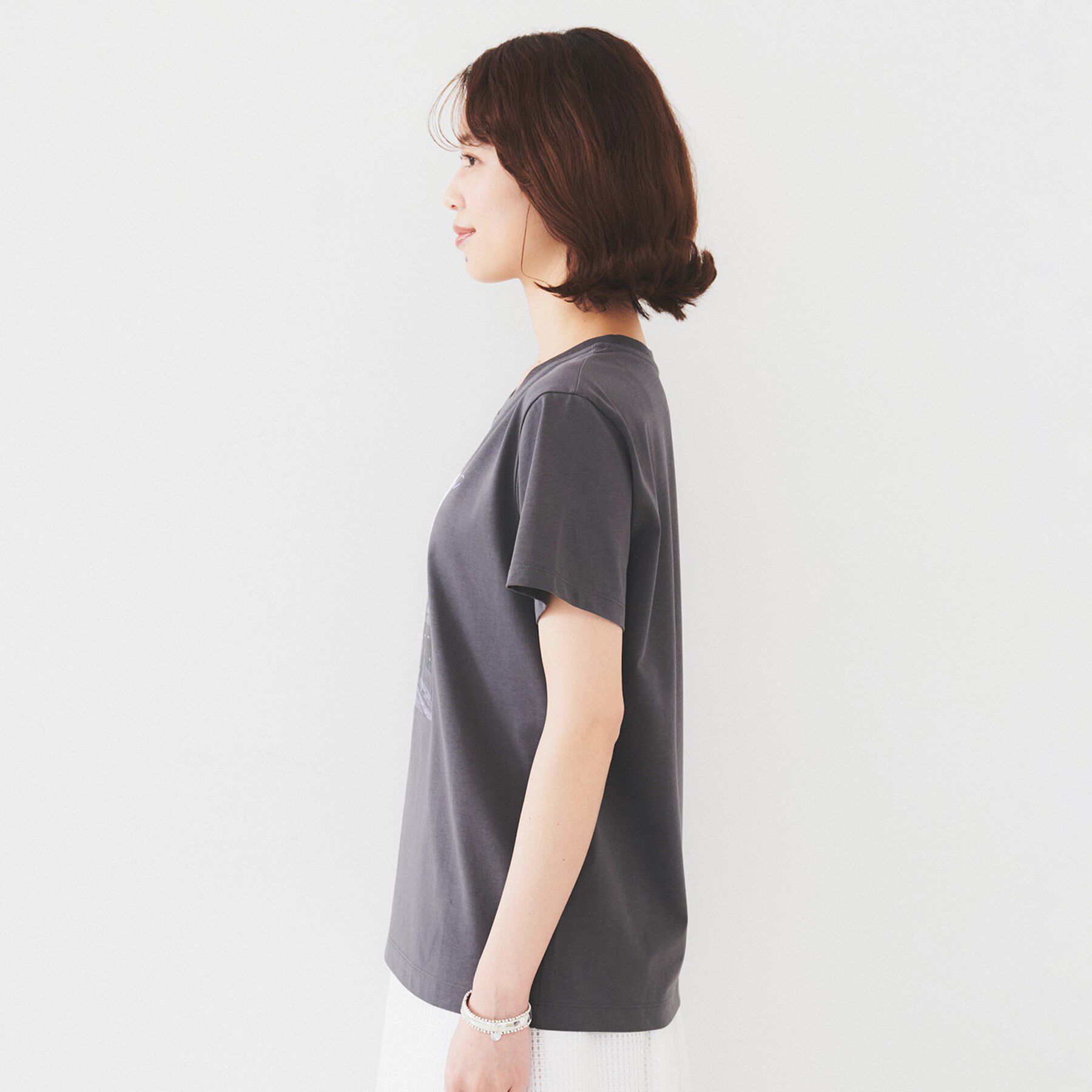 UNTITLED「【洗える/ロゴ】プリントジャージTシャツ」|Tシャツ・カットソー|