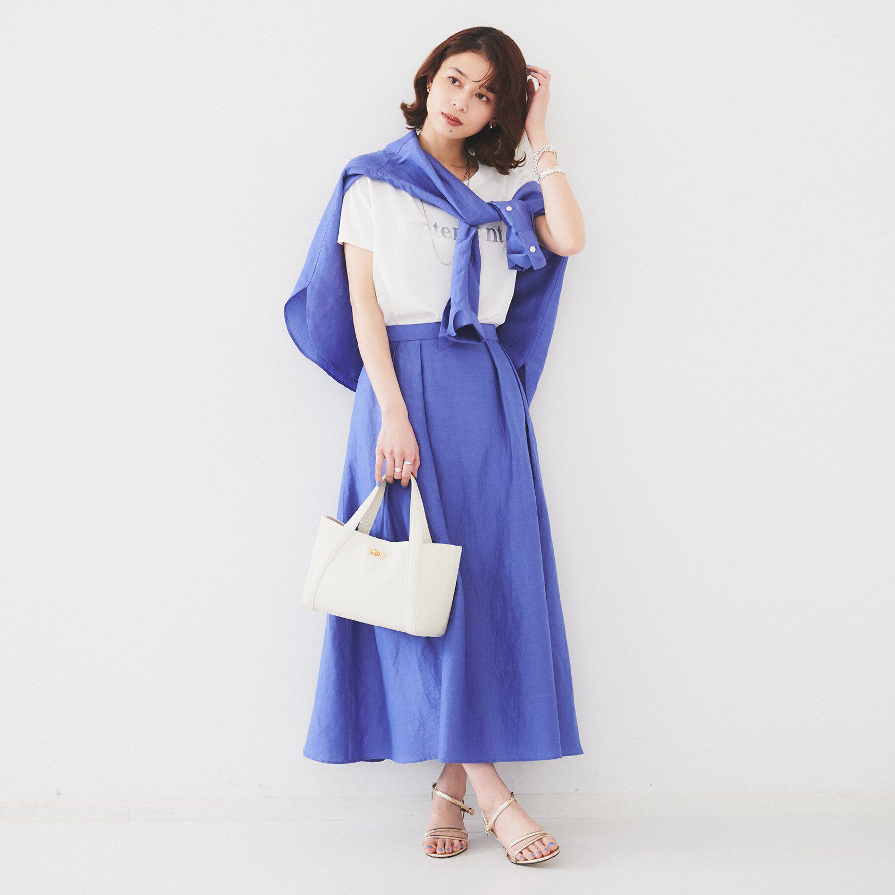 UNTITLED「【洗える/ロゴ】プリントジャージTシャツ」|Tシャツ・カットソー|