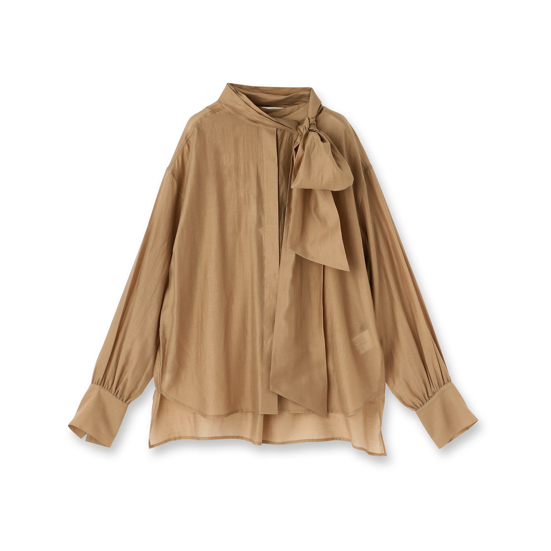 UNTITLED「【ボウタイリボン/バンドカラー/レイヤード】2WAYシアーブラウス」|シャツ・ブラウス|