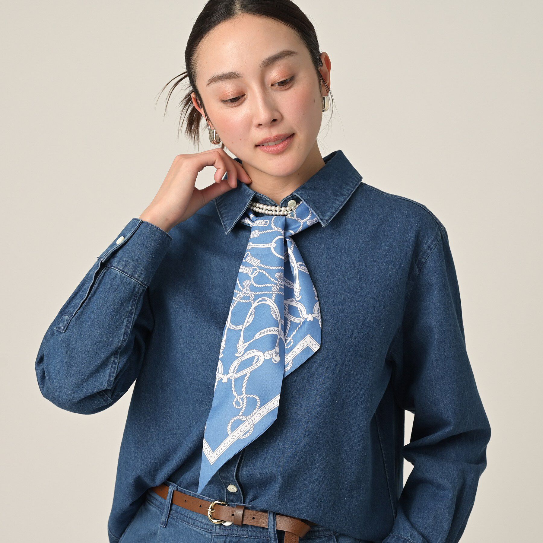 UNTITLED「ナロースカーフ」|バンダナ・スカーフ|