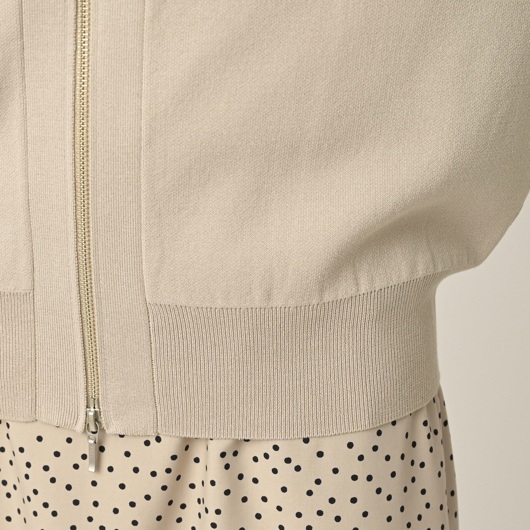 UNTITLED「【軽羽織り/セットアップ可】ジップアップニットカーディガン」|カーディガン|