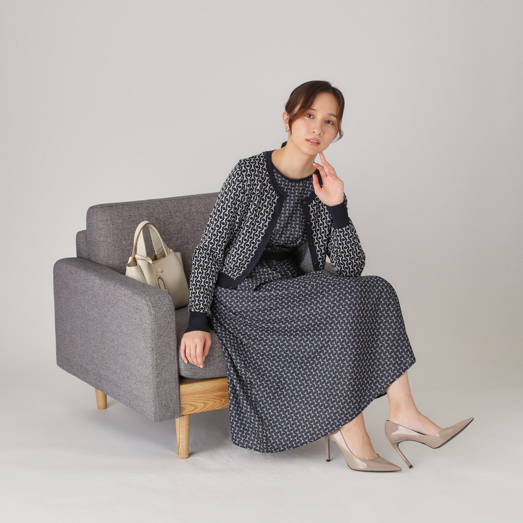 COUP DE CHANCE「【洗える／ショート丈】ジャカードカーディガン」|カーディガン|