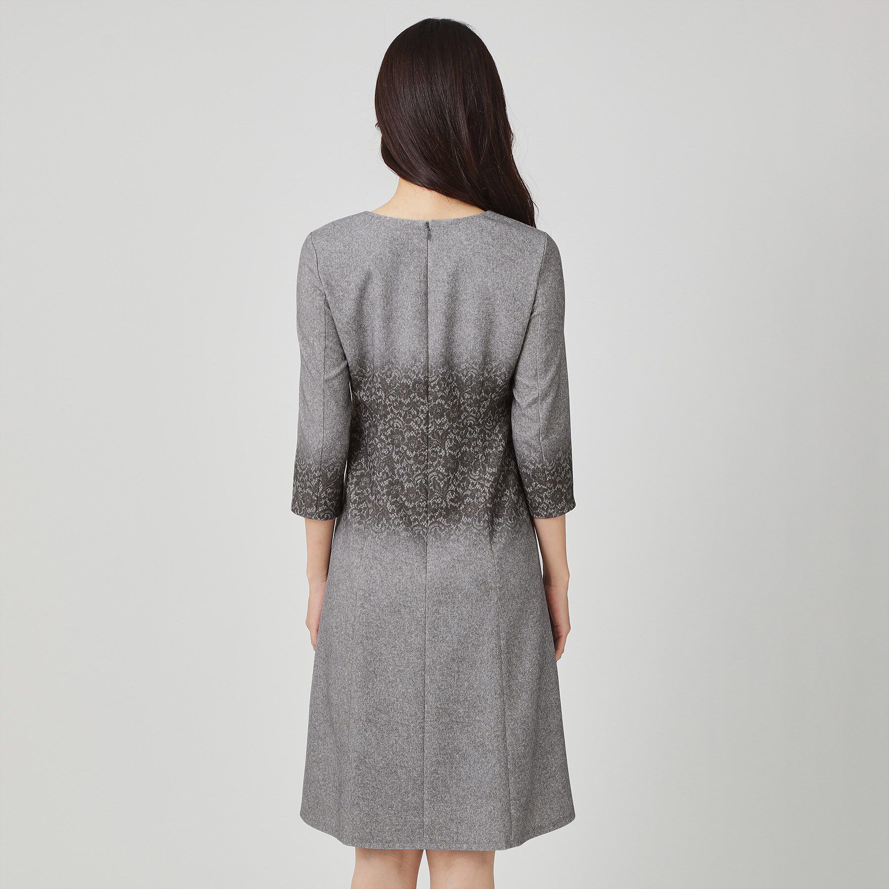 COUP DE CHANCE「【手洗い可／日本製】レース柄プリントワンピース」|ワンピース|