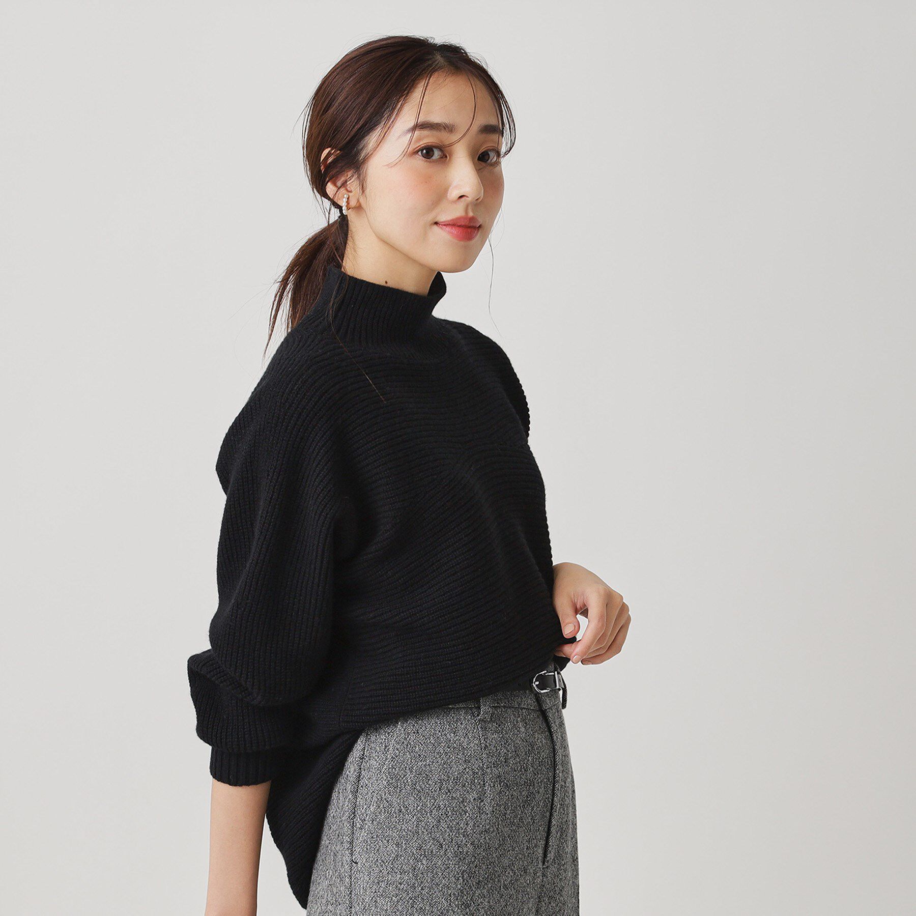 COUP DE CHANCE「【手洗い可／日本製／温かく軽い】ミドルゲージニットトップス」|ニット・セーター|