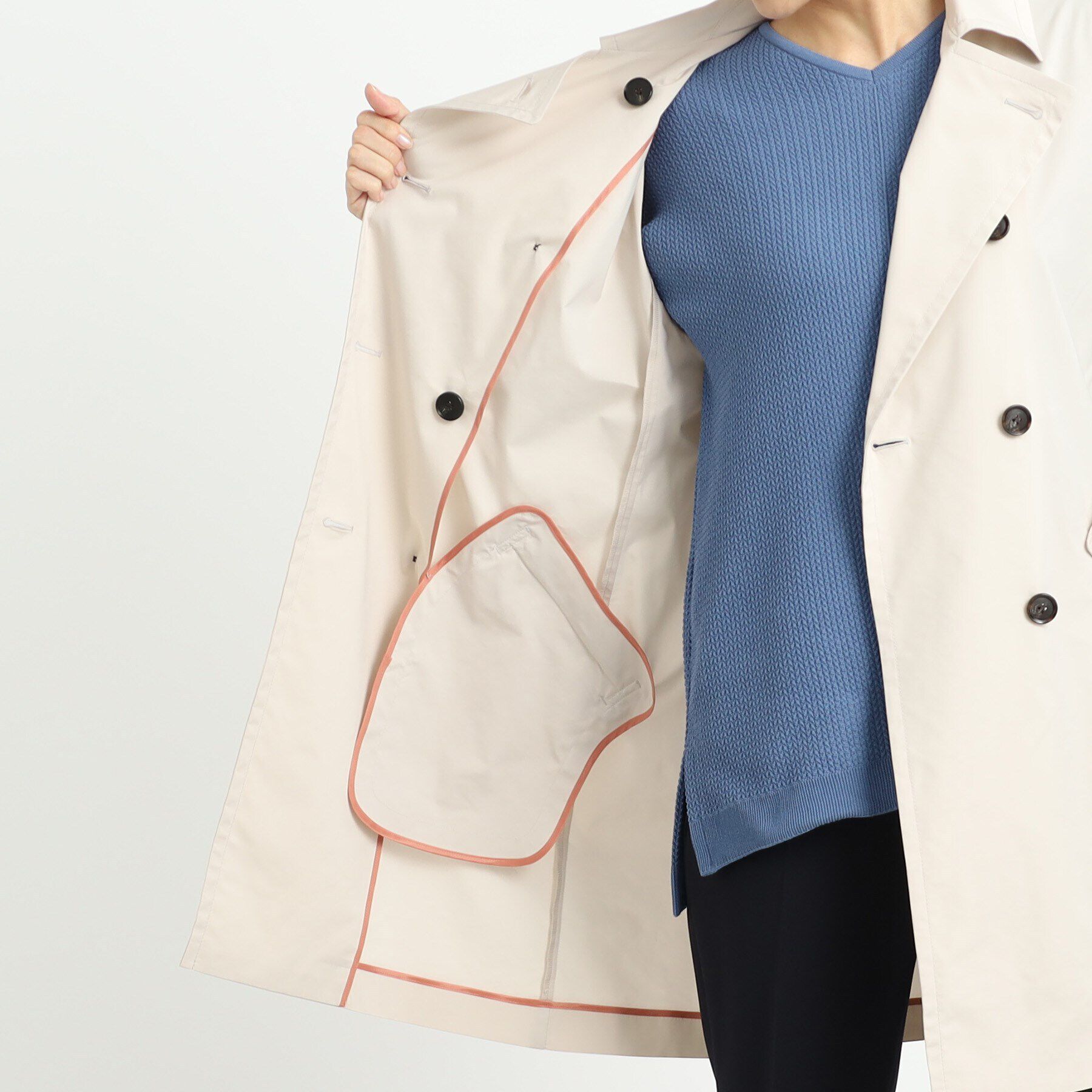 Reflect「【手洗い可／軽い着心地】ストレッチPコート」|ピーコート|