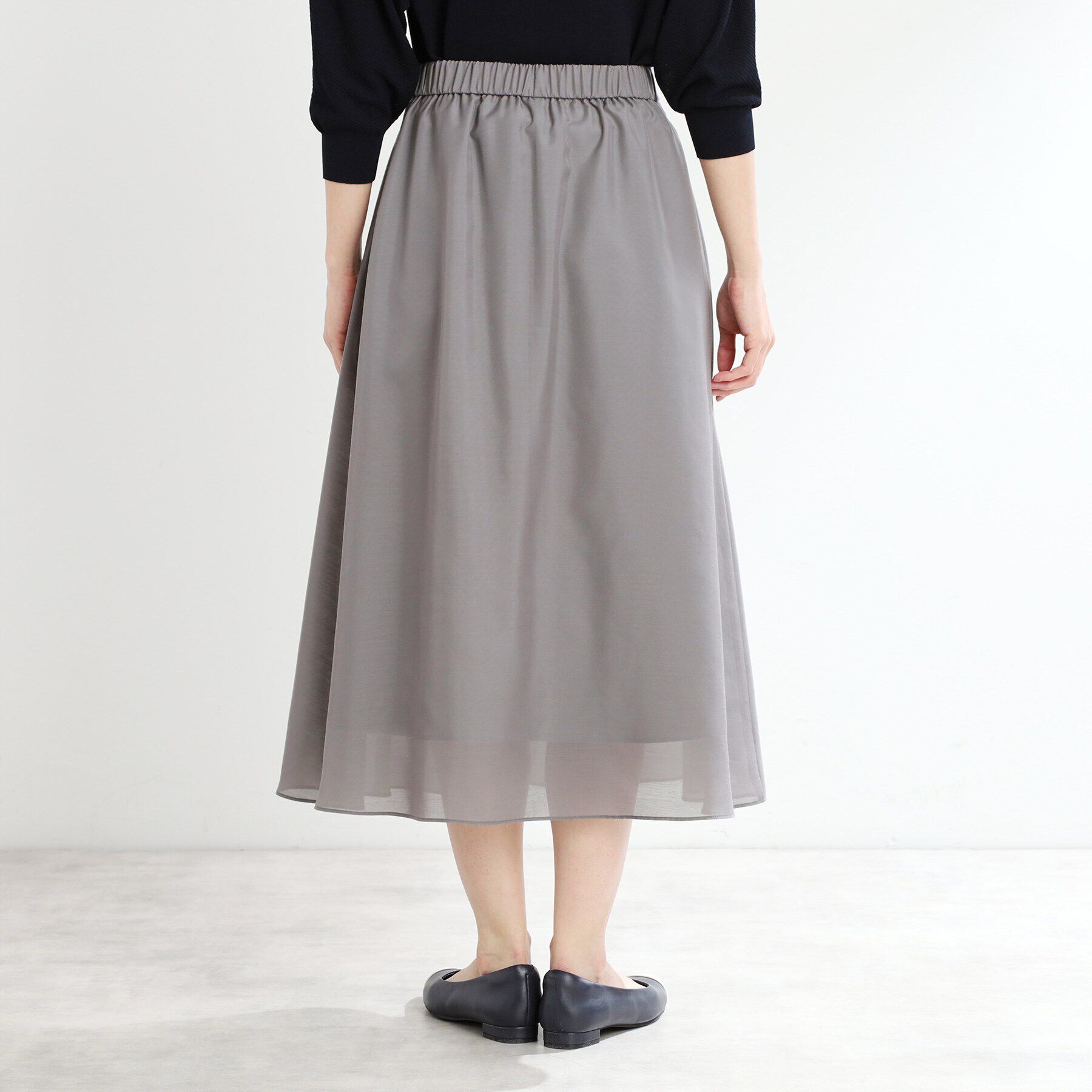 Reflect「【夏SALE／マシンウォッシュ可／春から夏まで着られる】シアーフレアスカート」|スカート|