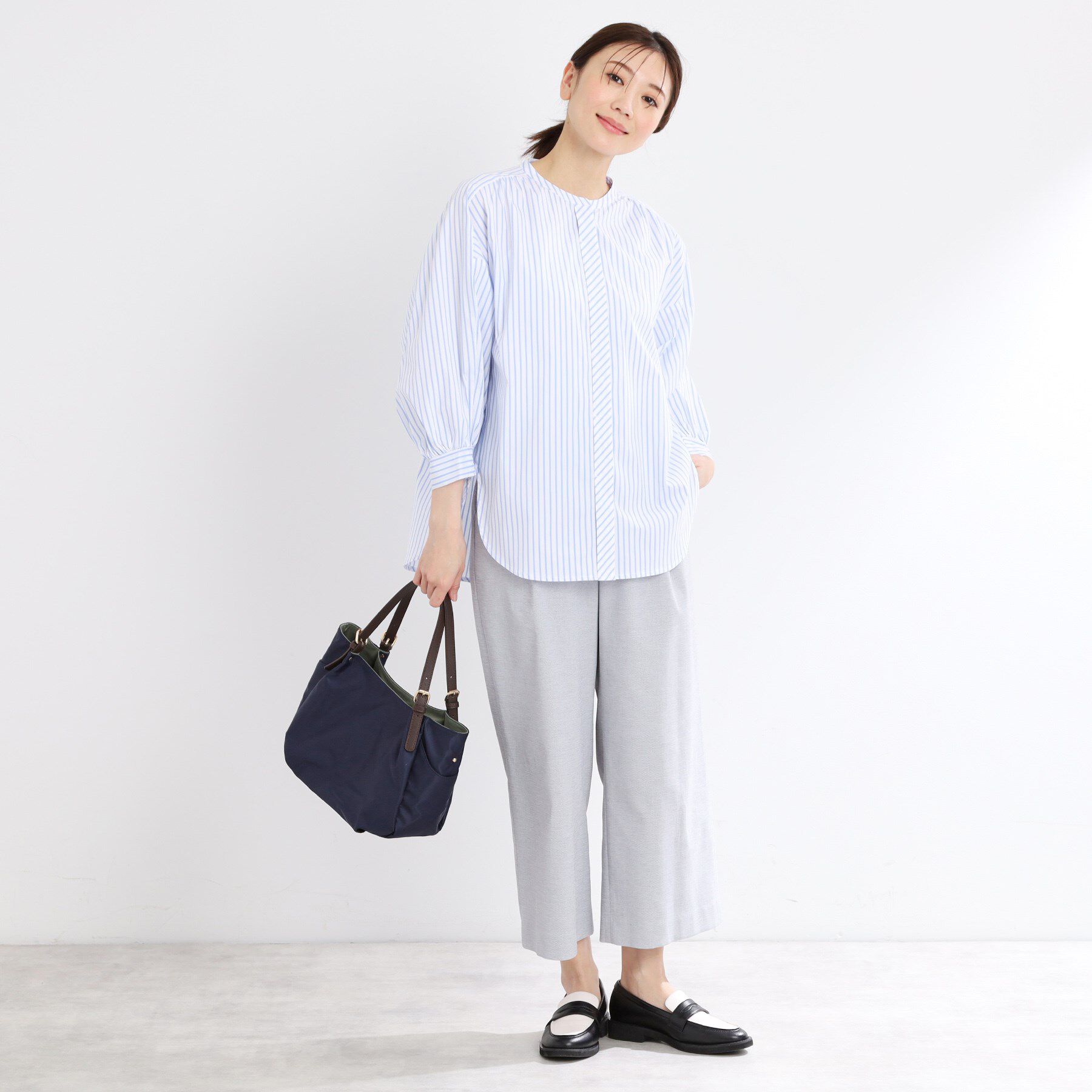 Reflect「【夏SALE／E‐QUALITY／手洗い可】ストライプシャツ」|シャツ・ブラウス|