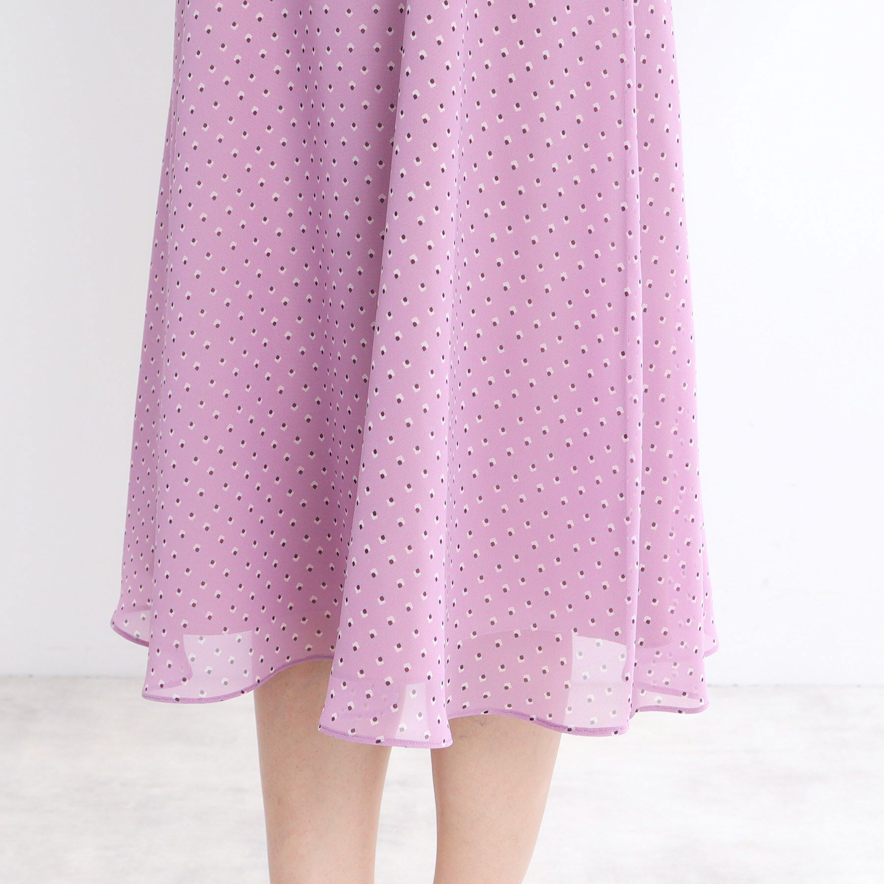 Reflect「【夏SALE／WEB先行カラーあり／マシンウォッシュ可】コツキ幾何柄ワンピース」|ワンピース|