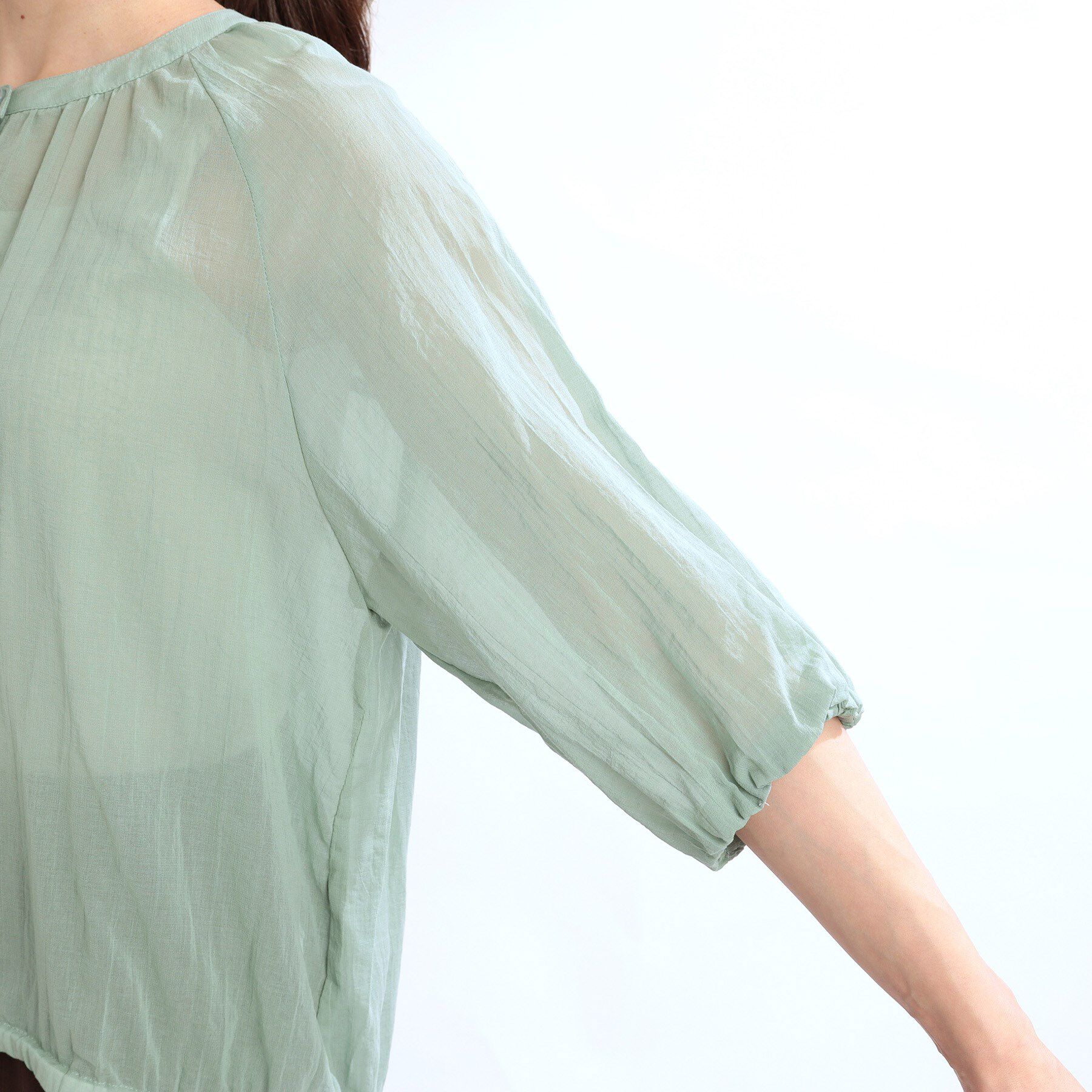 Reflect「【夏SALE／E‐QUALITY／手洗い可／羽織にも◎】シアーブラウス」|シャツ・ブラウス|