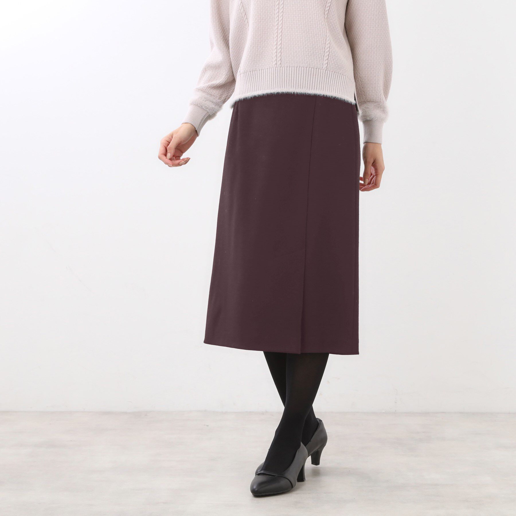 Reflect「【すっきりシルエット／通勤におすすめ◎】キレイめジャージタイトスカート」|スカート|