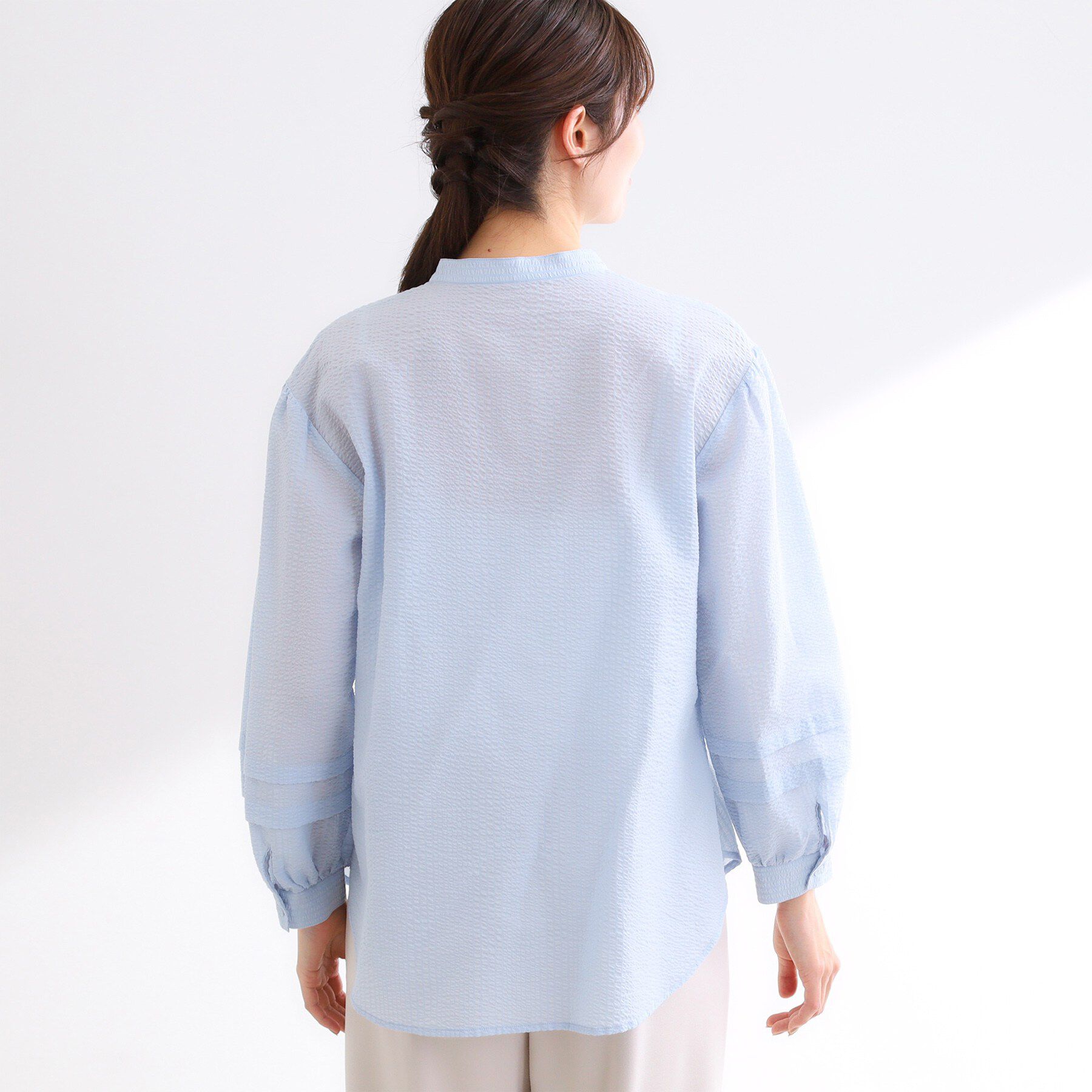 Reflect「【ゆったり着られる◎】バンドカラーシャツブラウス」|シャツ・ブラウス|