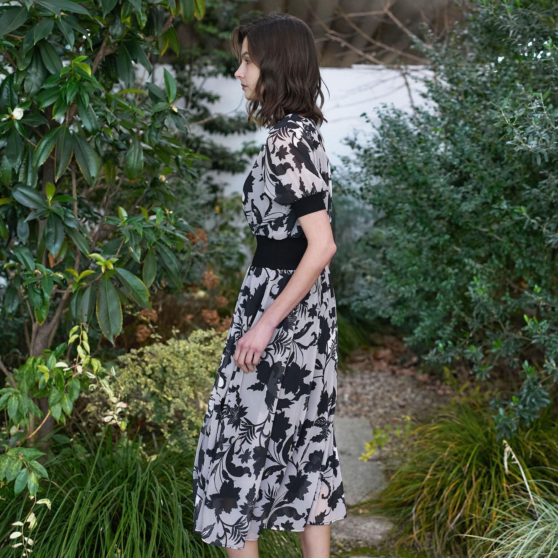 DRESSTERIOR「【大人MUSE5月号掲載】シアー ボタニカル ドレス」|ワンピース|