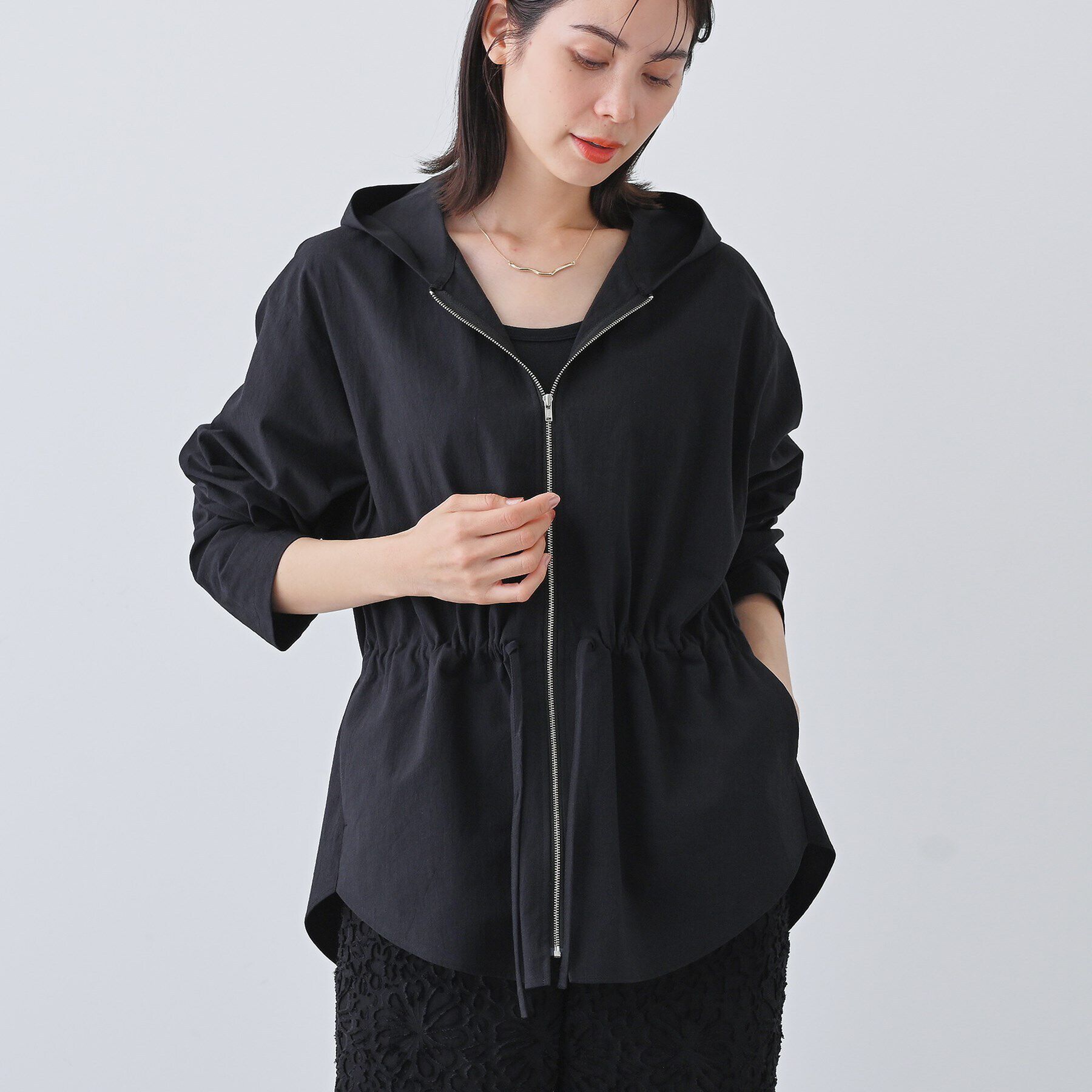 INDIVI「【日本製】ドライタッチ ウィンドブレーカー」|ブルゾン・スタジャン|