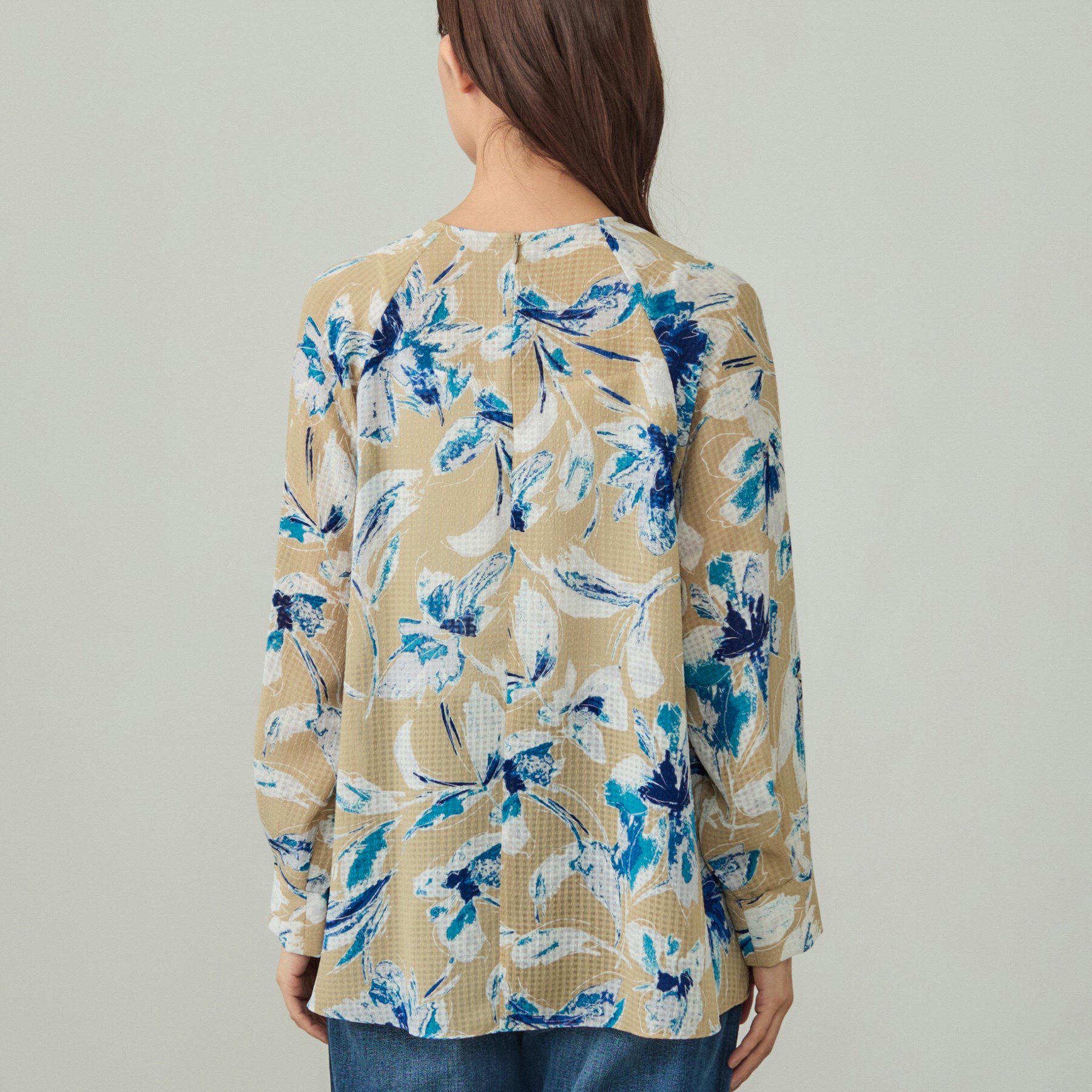 INDIVI「シアーフラワーブラウス」|シャツ・ブラウス|