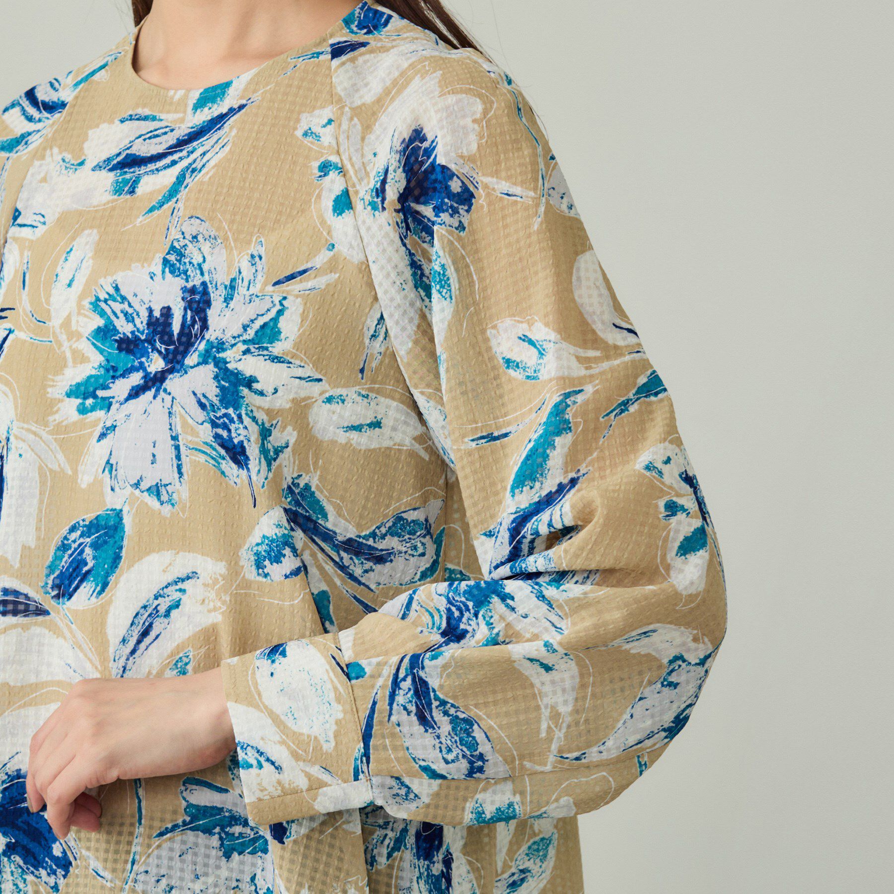 INDIVI「シアーフラワーブラウス」|シャツ・ブラウス|