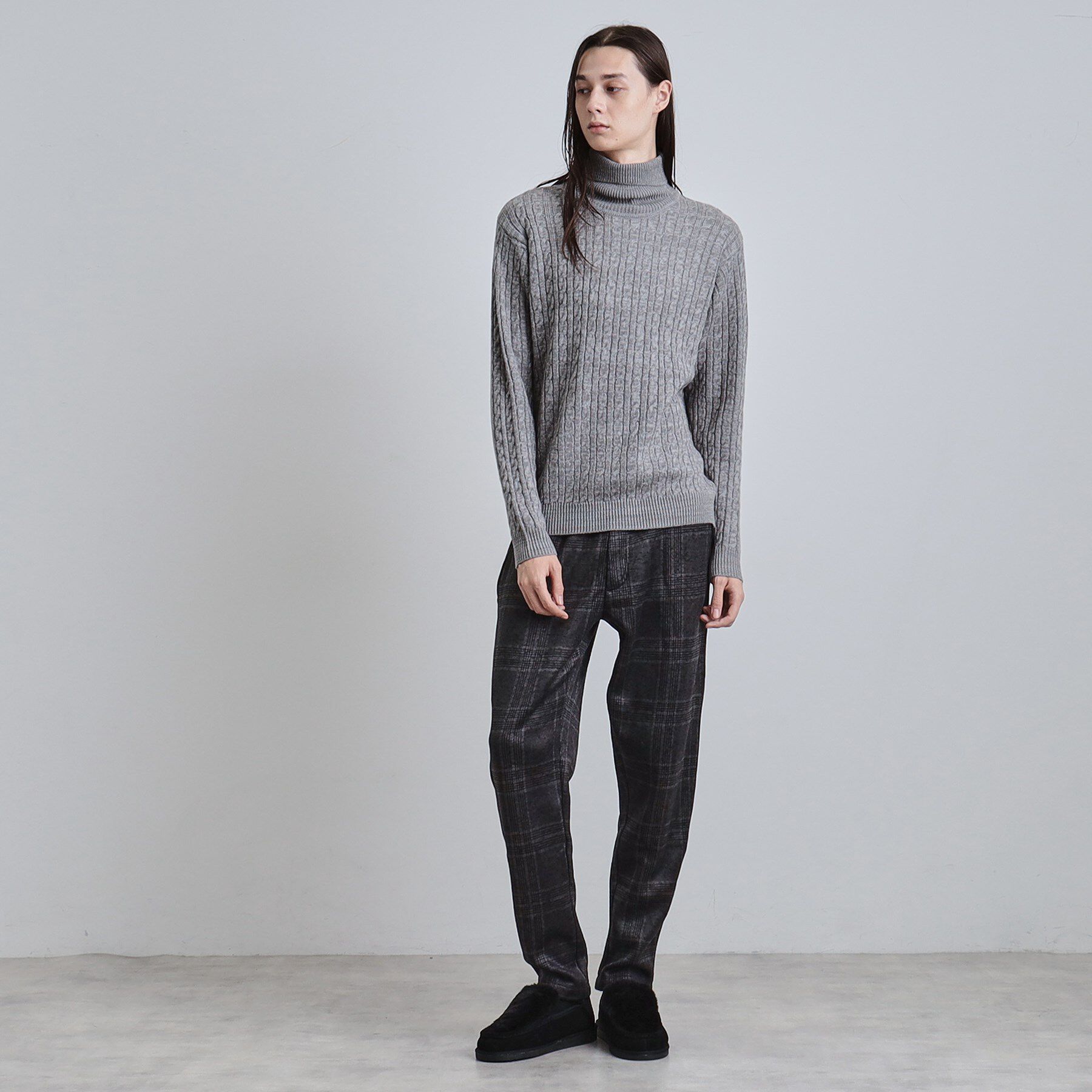 tk.TAKEO KIKUCHI「ケーブルタートルニット」|ニット・セーター|