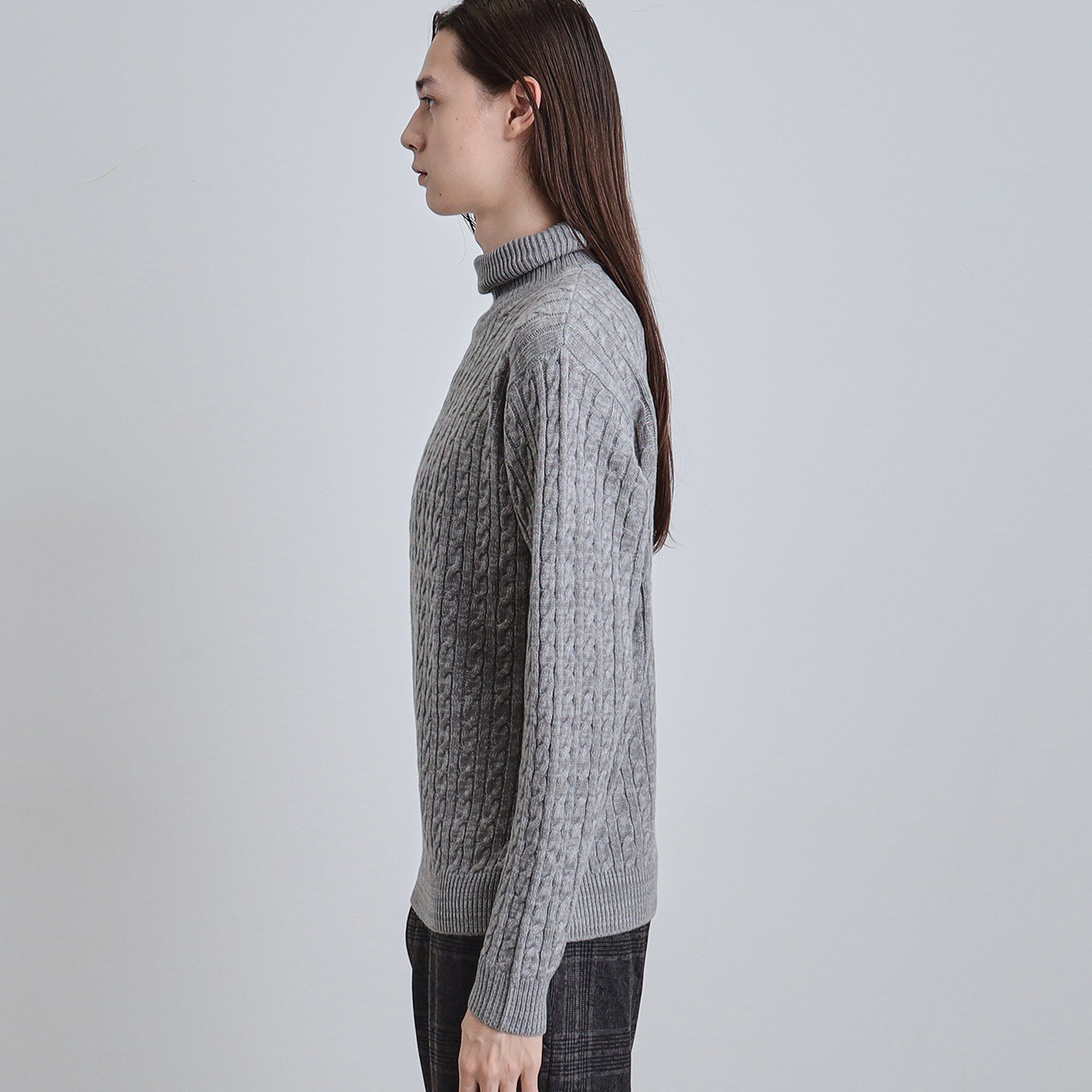 tk.TAKEO KIKUCHI「ケーブルタートルニット」|ニット・セーター|