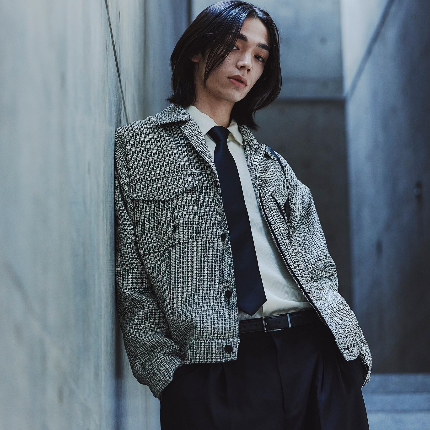 tk.TAKEO KIKUCHI「オフィサージャケット」|ブルゾン・スタジャン|グレー(412)