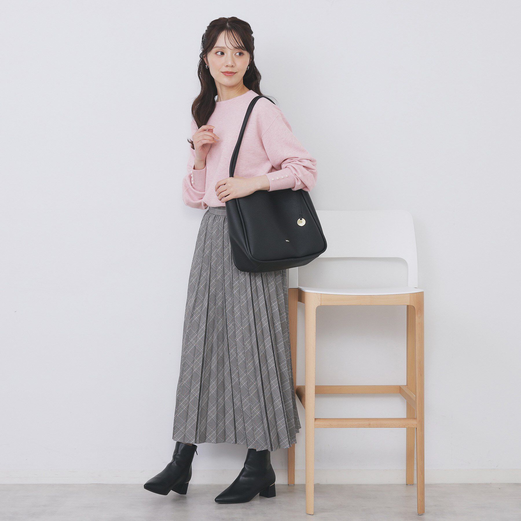 index「ふんわりボトルネックパフスリーブニット【洗濯機OK】」|ニット・セーター|