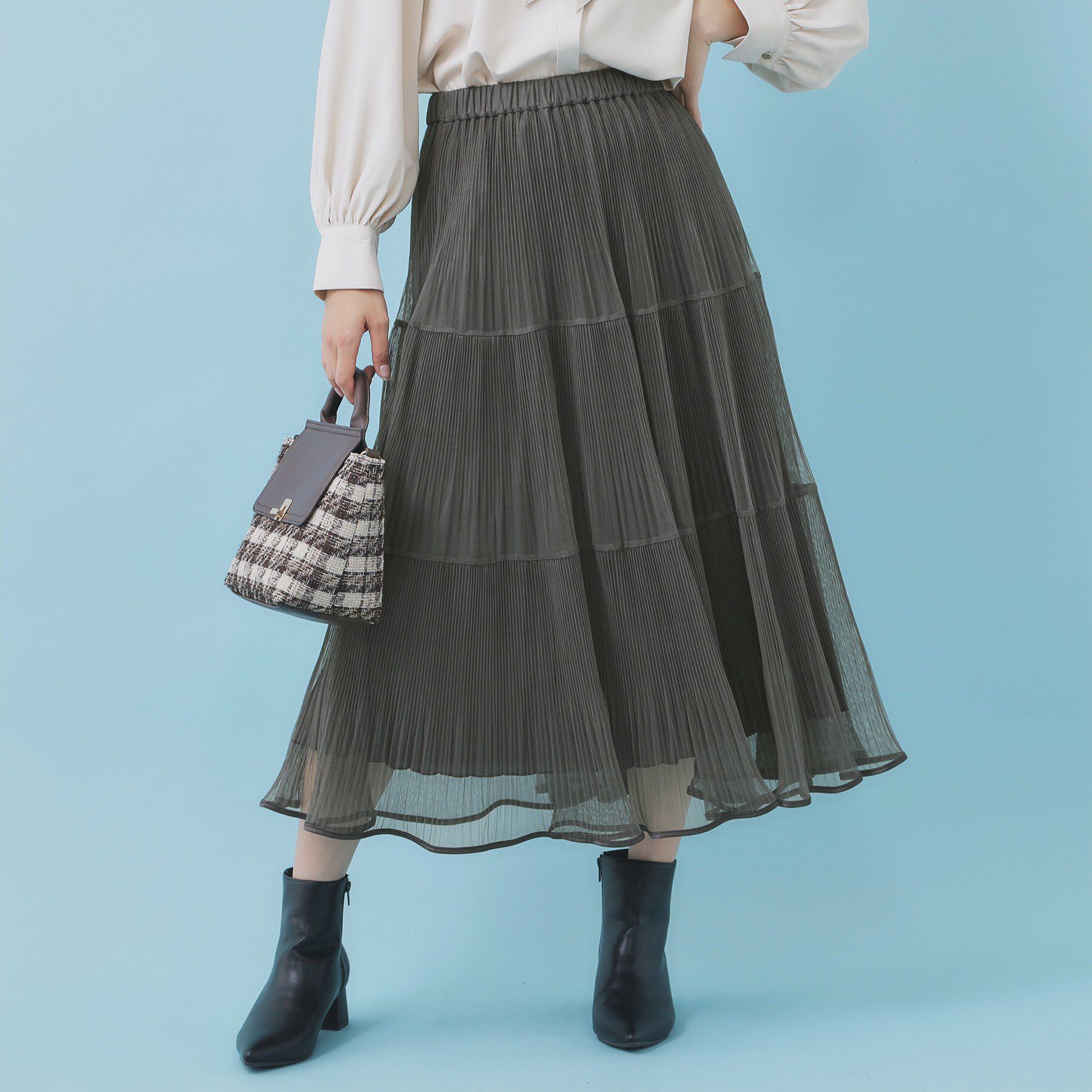 index「リバーシブルチュールティアードフレアスカート【洗濯機OK】」|スカート|