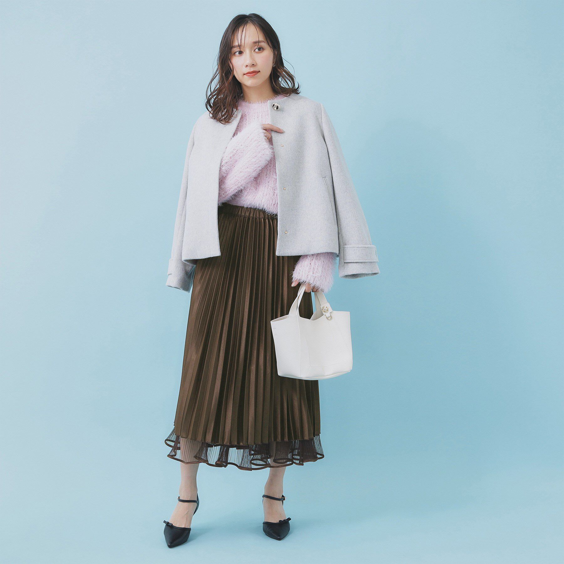 index「リバーシブルチュールティアードフレアスカート【洗濯機OK】」|スカート|