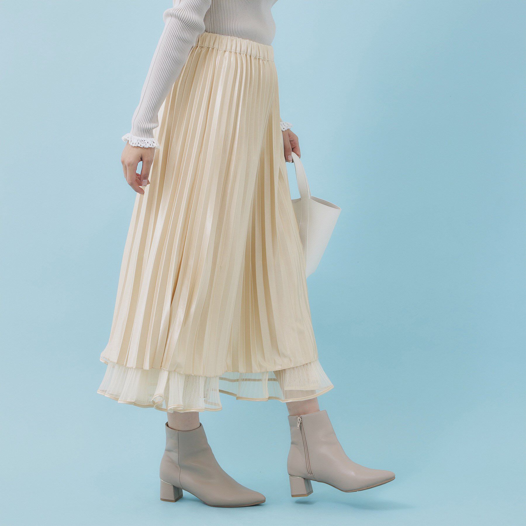 index「リバーシブルチュールティアードフレアスカート【洗濯機OK】」|スカート|