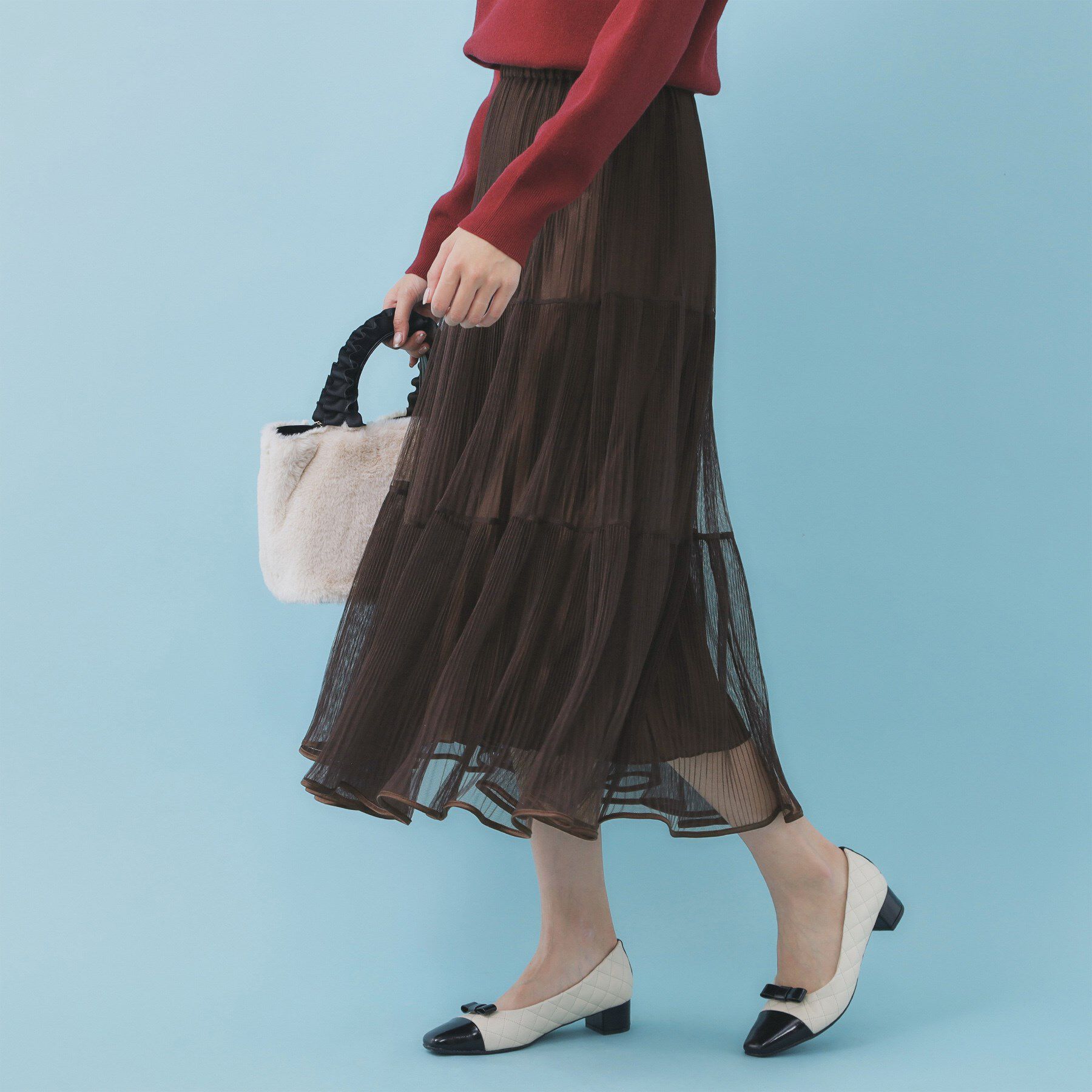 index「リバーシブルチュールティアードフレアスカート【洗濯機OK】」|スカート|