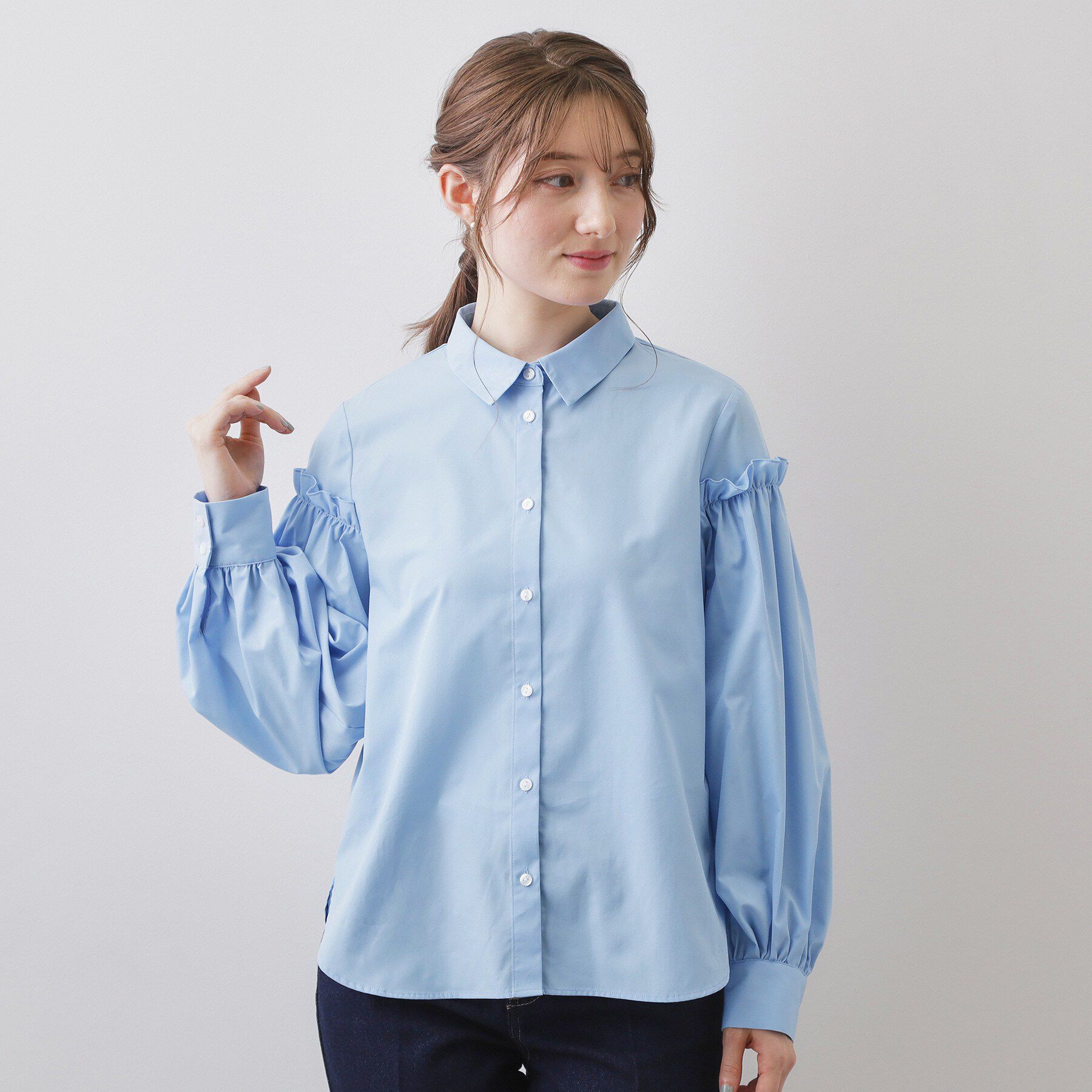 index「ボリュームスリーブブラウス【洗濯機OK】《5col》」|シャツ・ブラウス|