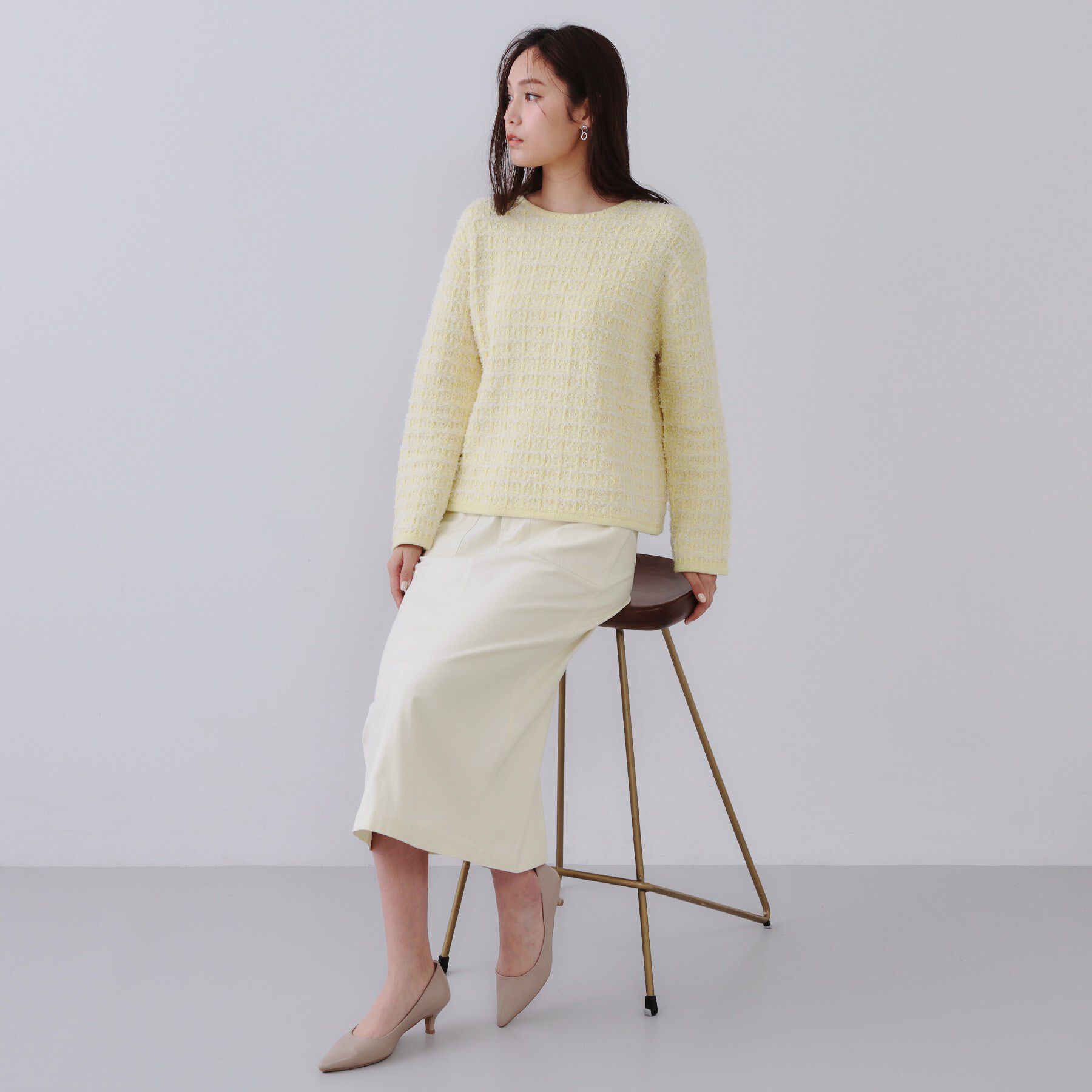 OPAQUE.CLIP「《S-LLsize》ストレッチベイカーナロースカート【洗濯機洗い可】」|スカート|