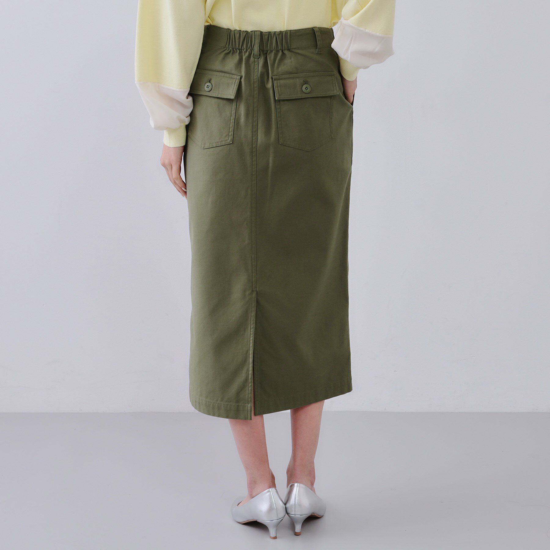 OPAQUE.CLIP「《S-LLsize》ストレッチベイカーナロースカート【洗濯機洗い可】」|スカート|