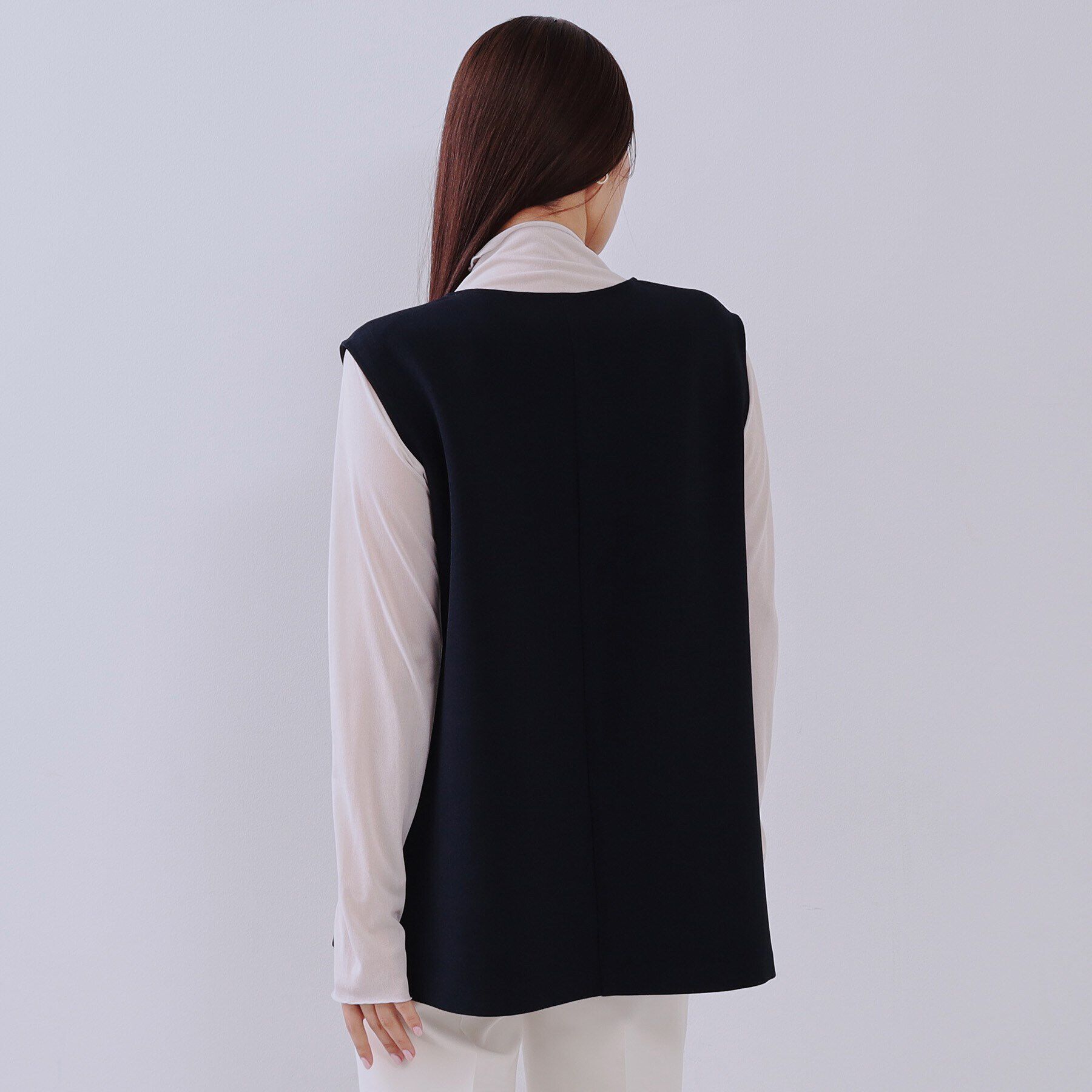 OPAQUE.CLIP「Vネックプルオーバーベスト【洗濯機洗い可】」|ベスト・ジレ|