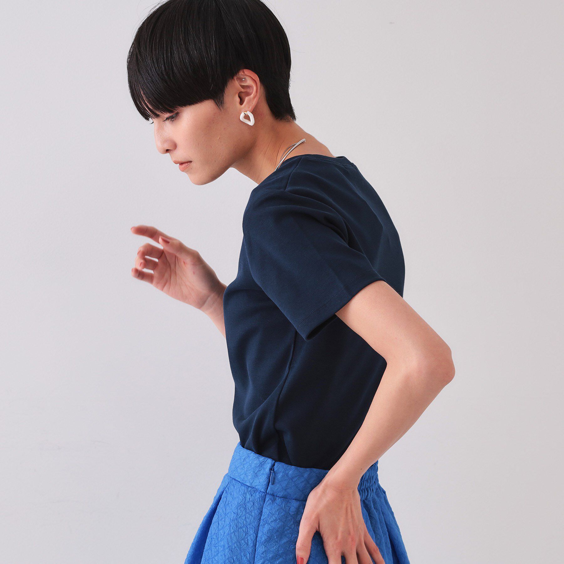 OPAQUE.CLIP「フライスベーシックTシャツ【洗濯機洗い可】」|Tシャツ・カットソー|