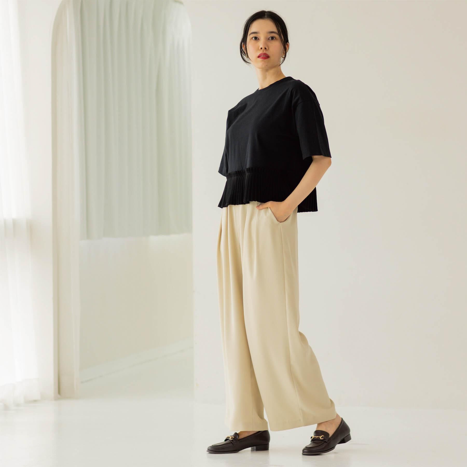 OPAQUE.CLIP「タックイージーワイドパンツ【洗濯機OK】」|その他|