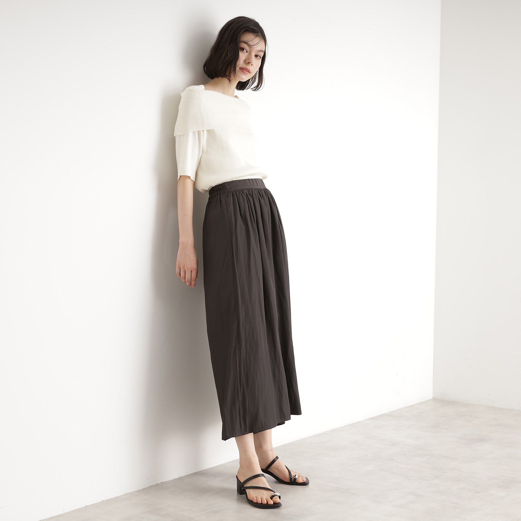 THE SHOP TK「オフショルダーニット【洗濯機OK】」|ニット・セーター|