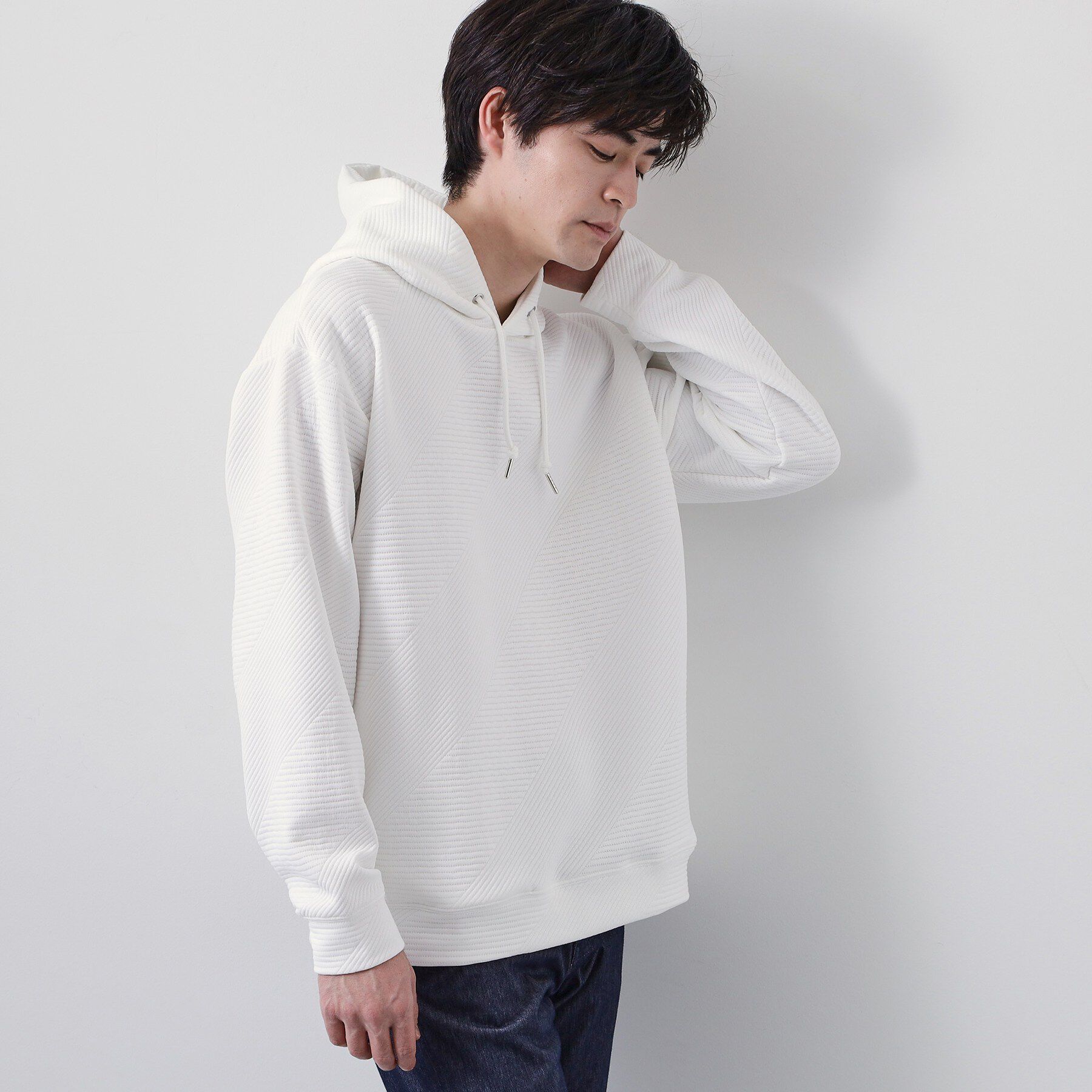 THE SHOP TK「【さりげない表情が、品よく映える。】ふくれジャカードパーカ」|パーカー|