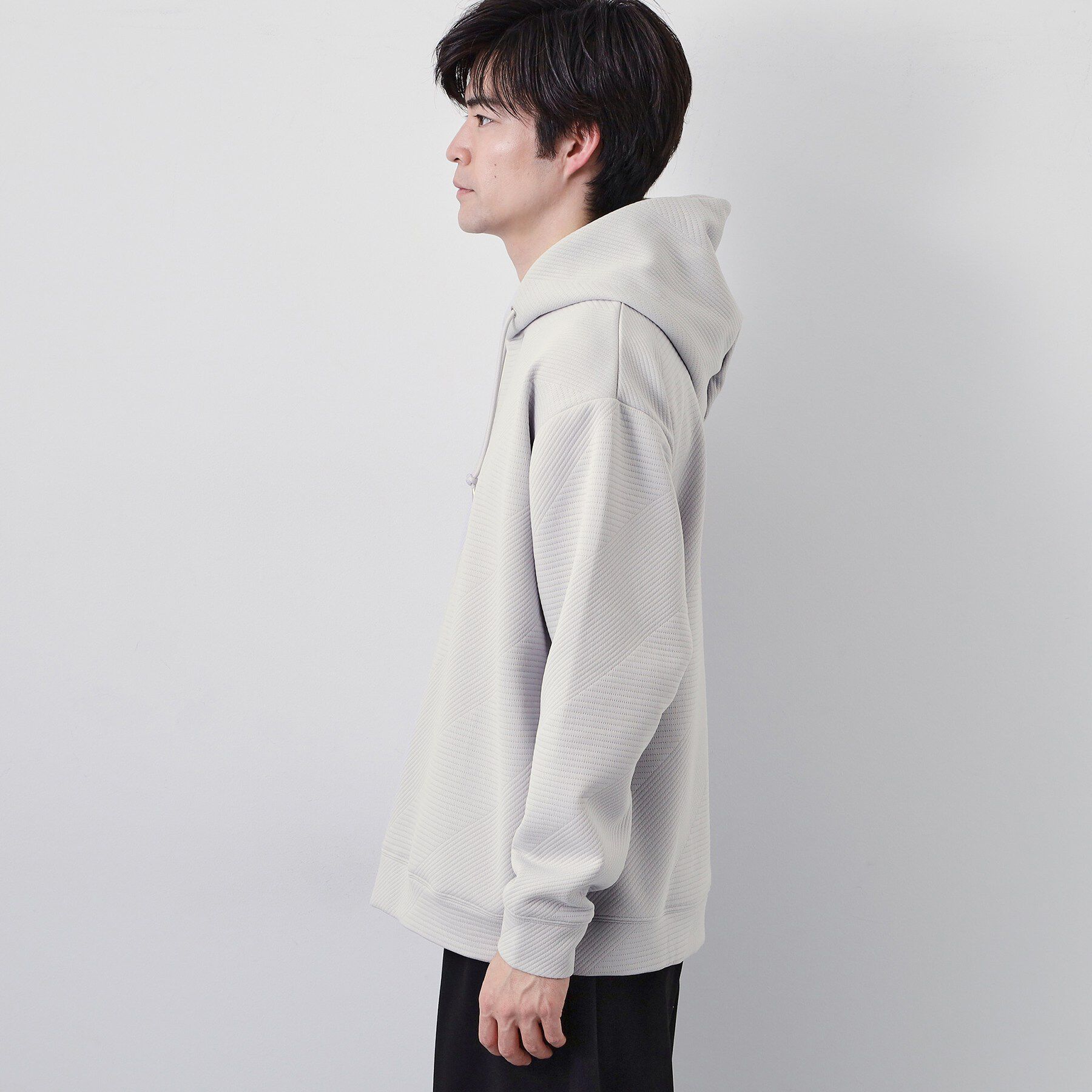 THE SHOP TK「【さりげない表情が、品よく映える。】ふくれジャカードパーカ」|パーカー|